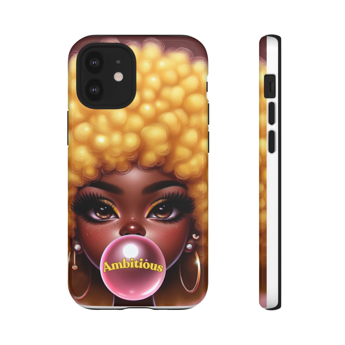 Ambitious Afro bubblegum iPhone Case - Tough Cases for Bold Expression