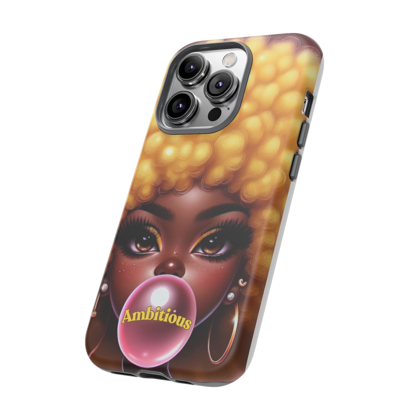 Ambitious Afro bubblegum iPhone Case - Tough Cases for Bold Expression