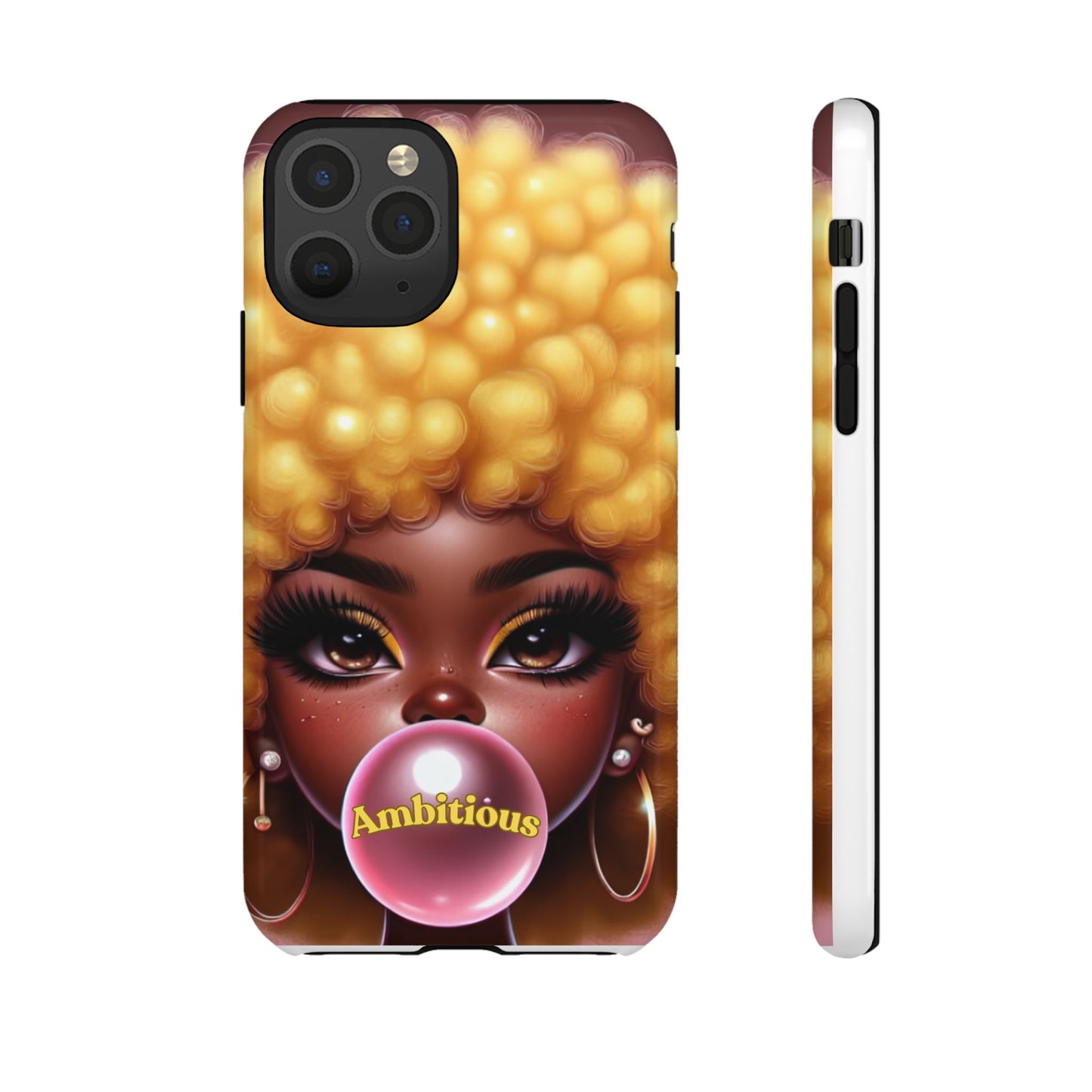 Ambitious Afro bubblegum iPhone Case - Tough Cases for Bold Expression