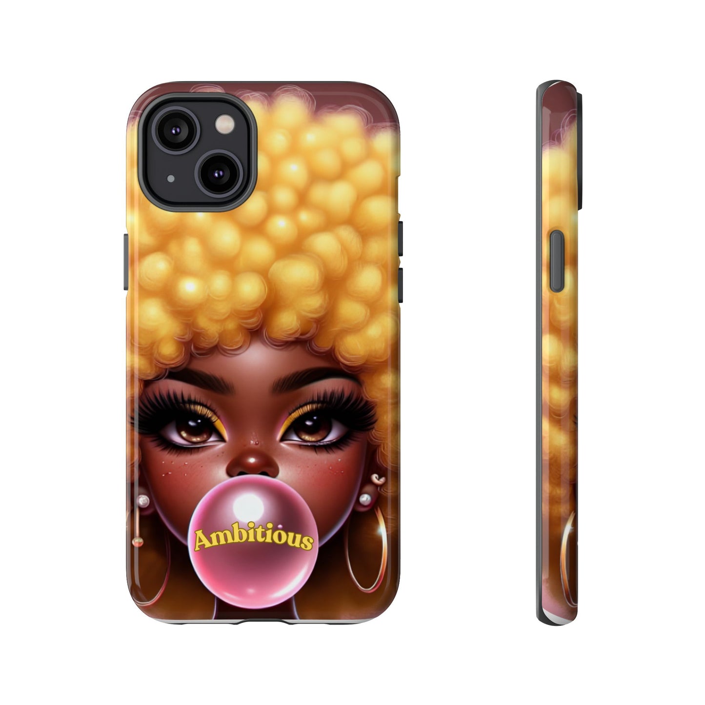 Ambitious Afro bubblegum iPhone Case - Tough Cases for Bold Expression