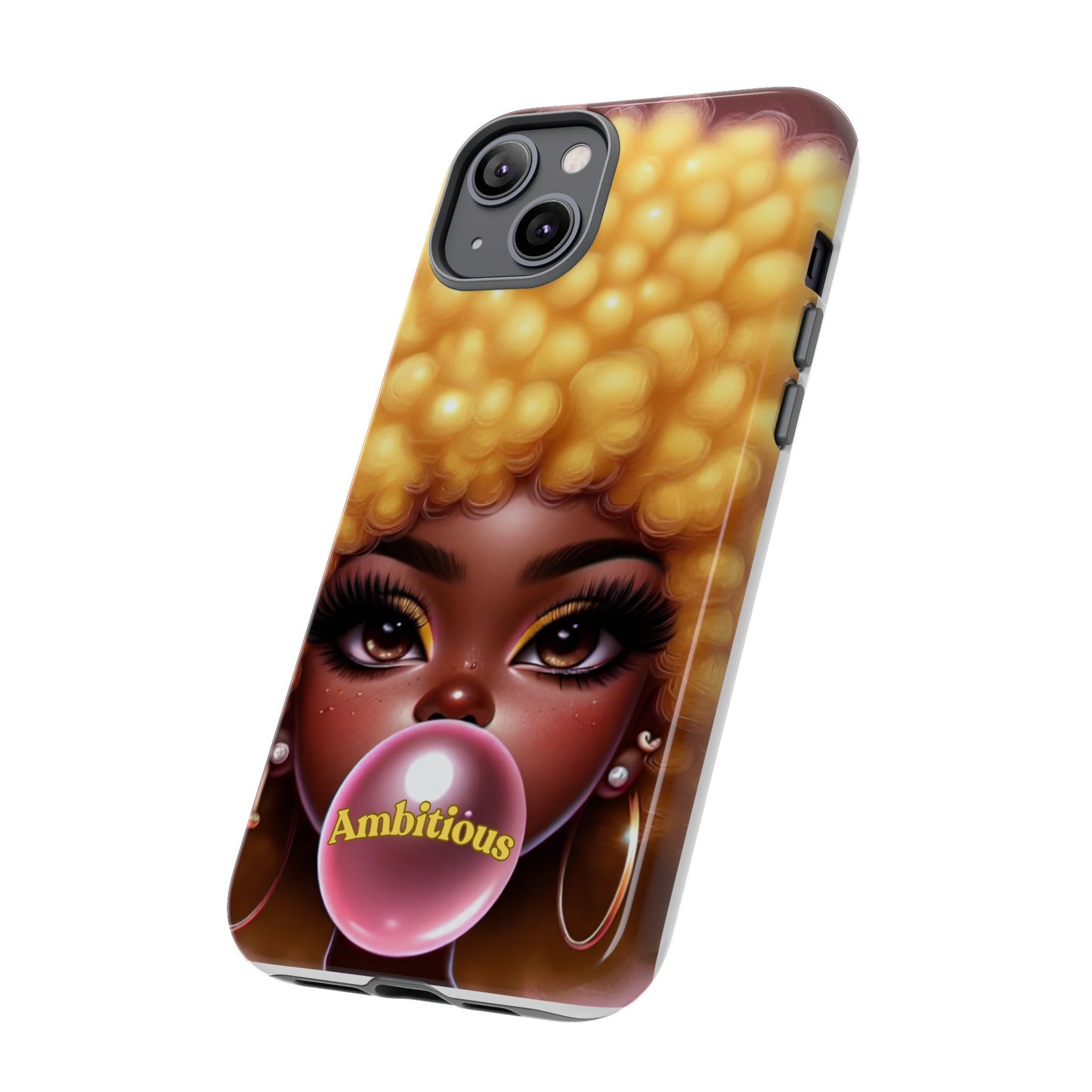 Ambitious Afro bubblegum iPhone Case - Tough Cases for Bold Expression