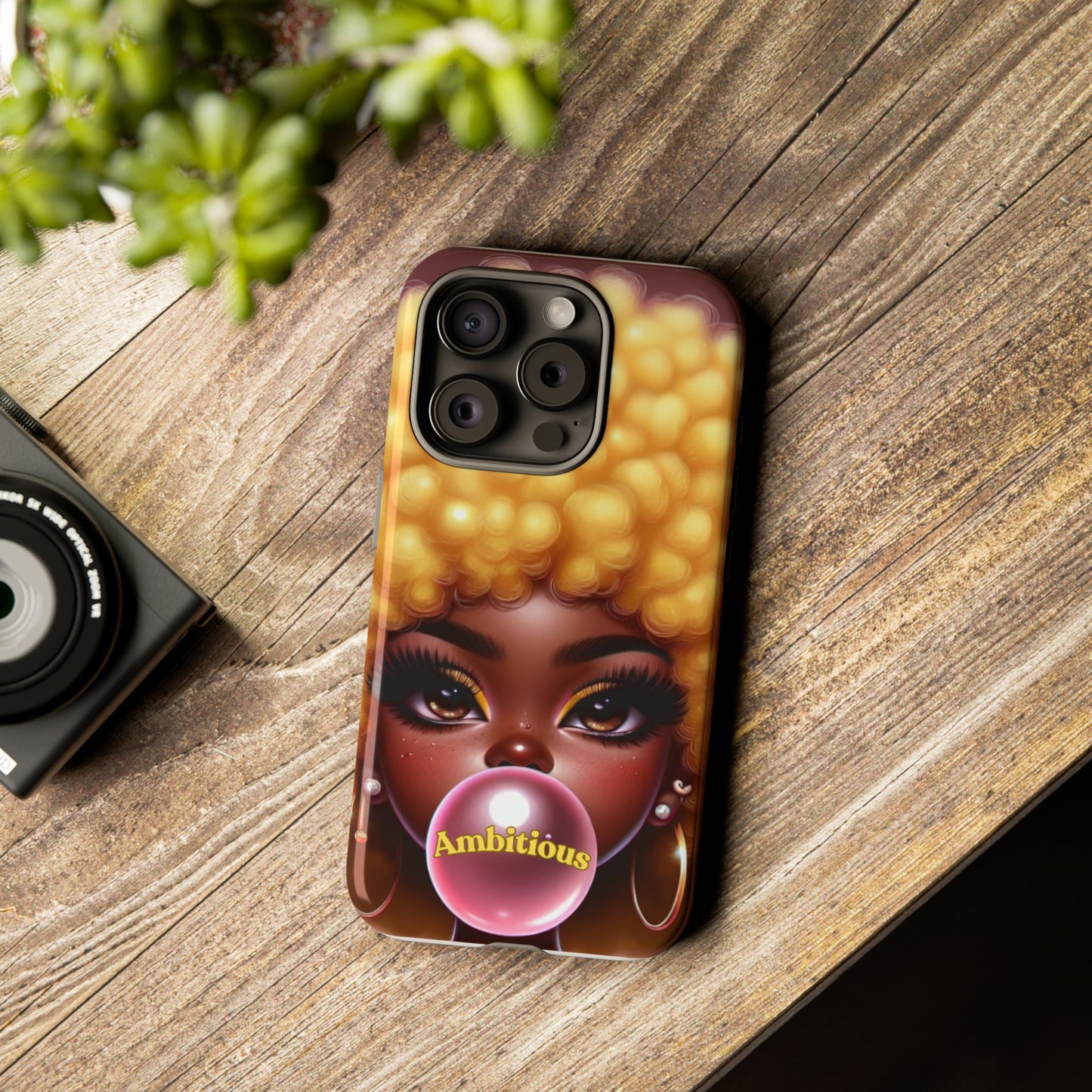 Ambitious Afro bubblegum iPhone Case - Tough Cases for Bold Expression