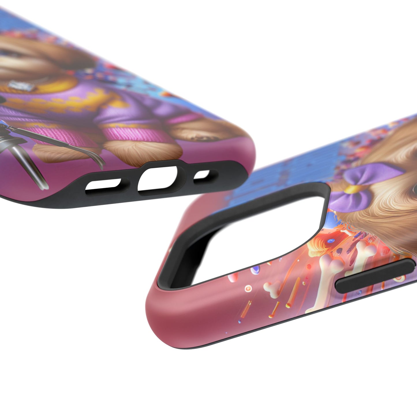 Cute Dog Art Magnetic Phone Case - Pup Icon & Royalty Design