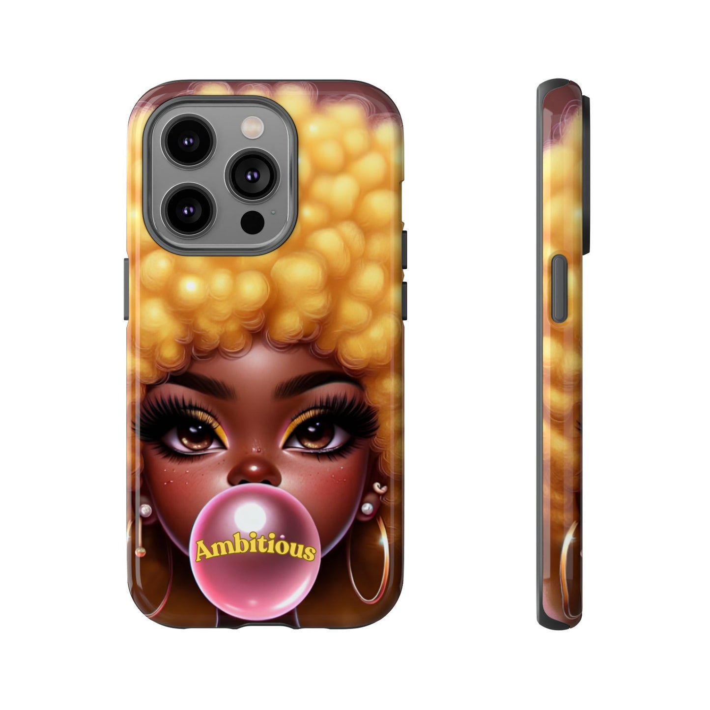 Ambitious Afro bubblegum iPhone Case - Tough Cases for Bold Expression