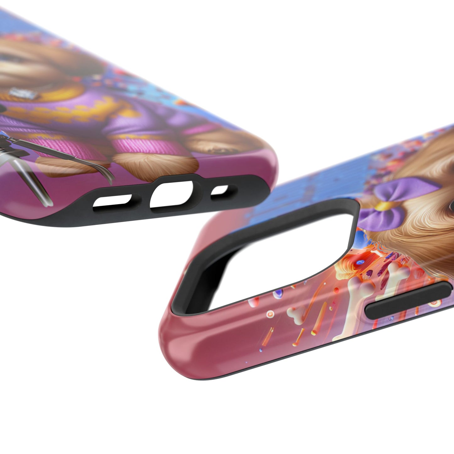 Cute Dog Art Magnetic Phone Case - Pup Icon & Royalty Design