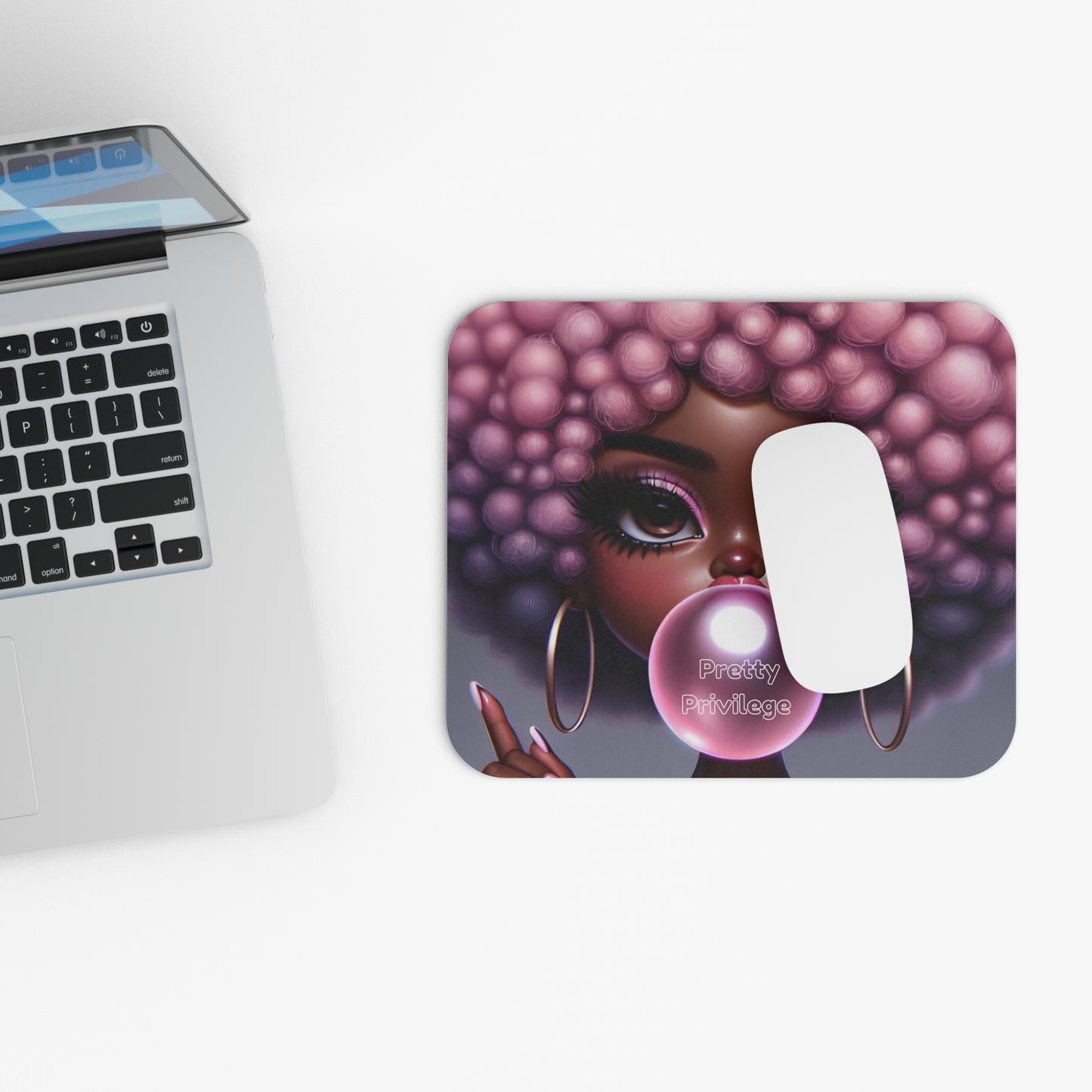 Pretty Privilege Mouse Pad - Inspirational Desk Decor for Creative Spaces
