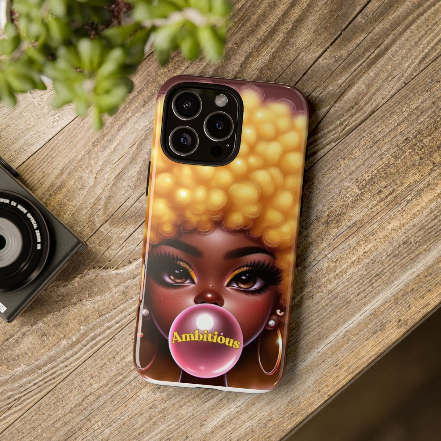 Ambitious Afro bubblegum iPhone Case - Tough Cases for Bold Expression