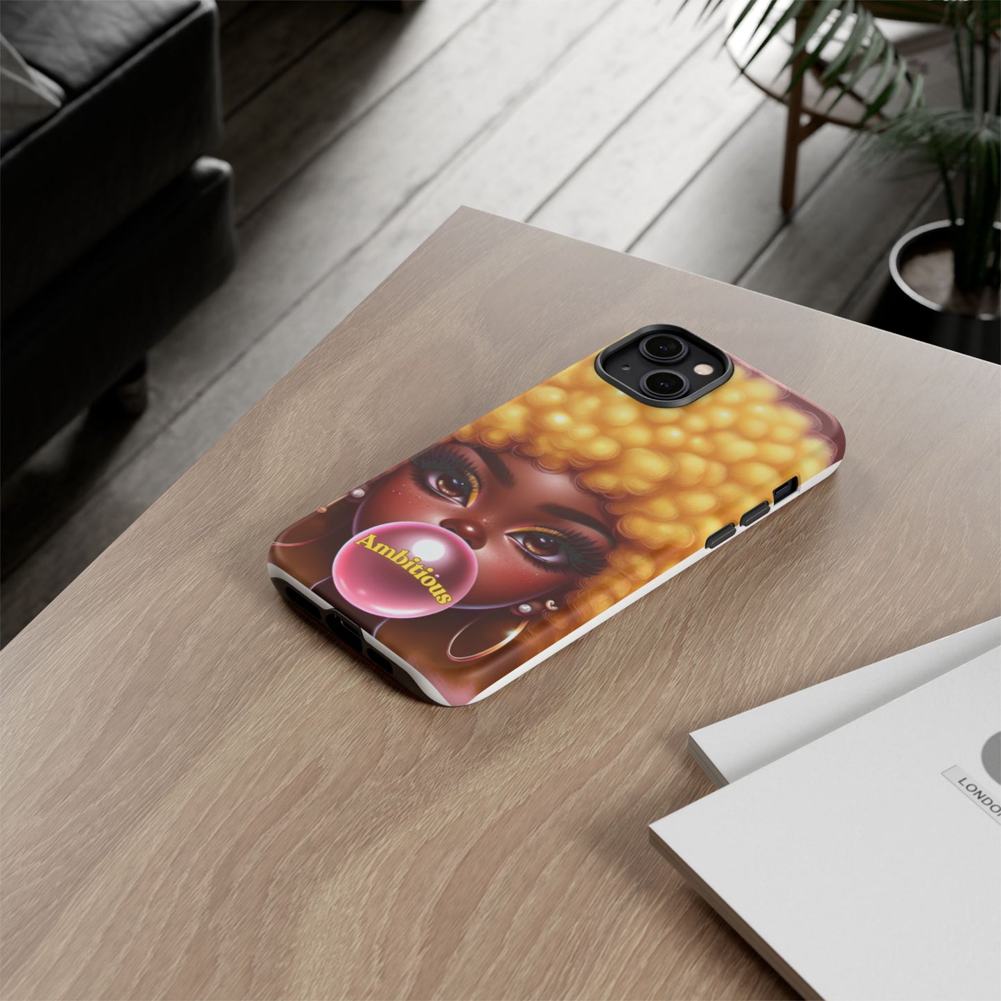 Ambitious Afro bubblegum iPhone Case - Tough Cases for Bold Expression
