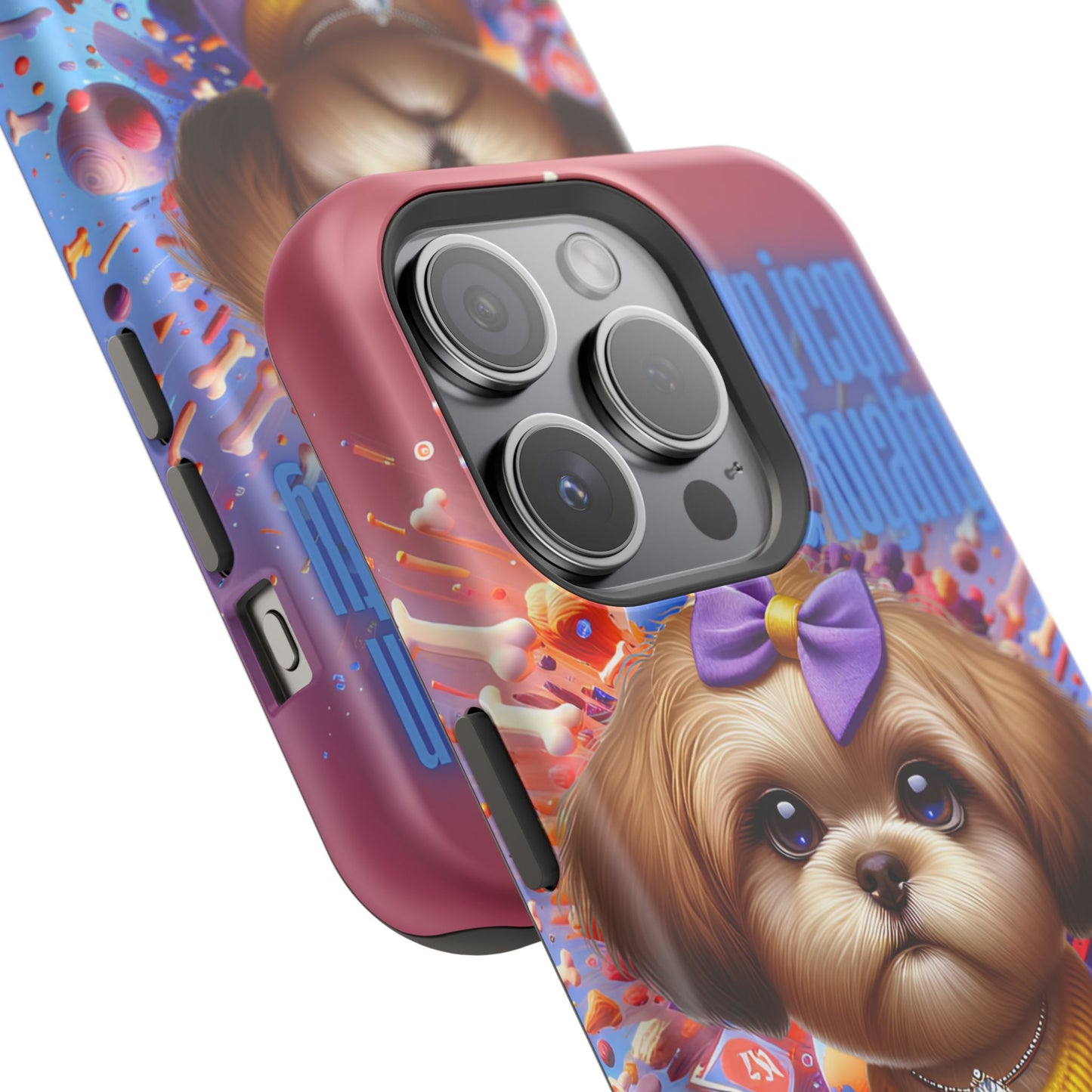 Cute Dog Art Magnetic Phone Case - Pup Icon & Royalty Design