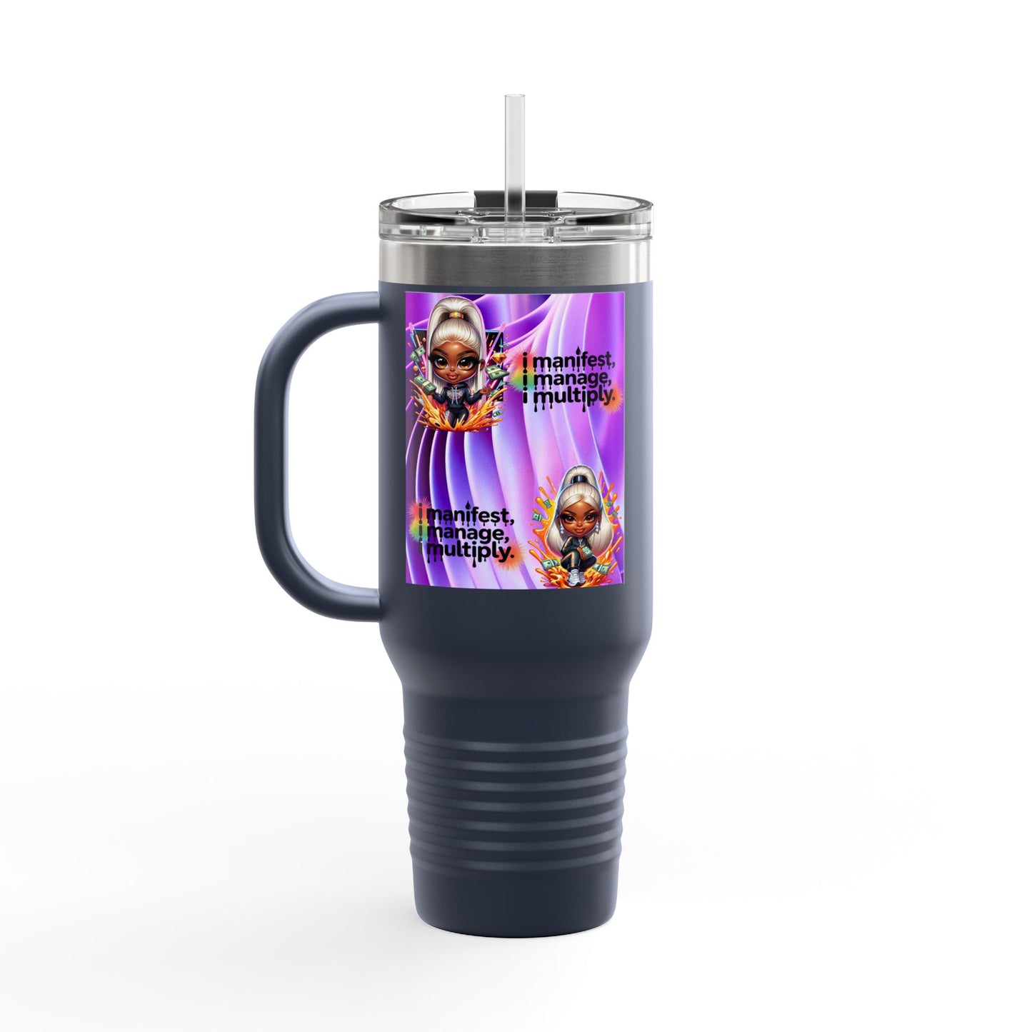 Colorful Insulated Travel Mug - Perfect for Coffee, Tea, and Smoothies, Motivational Gift for Friends, Stylish On-the-Go Cup
