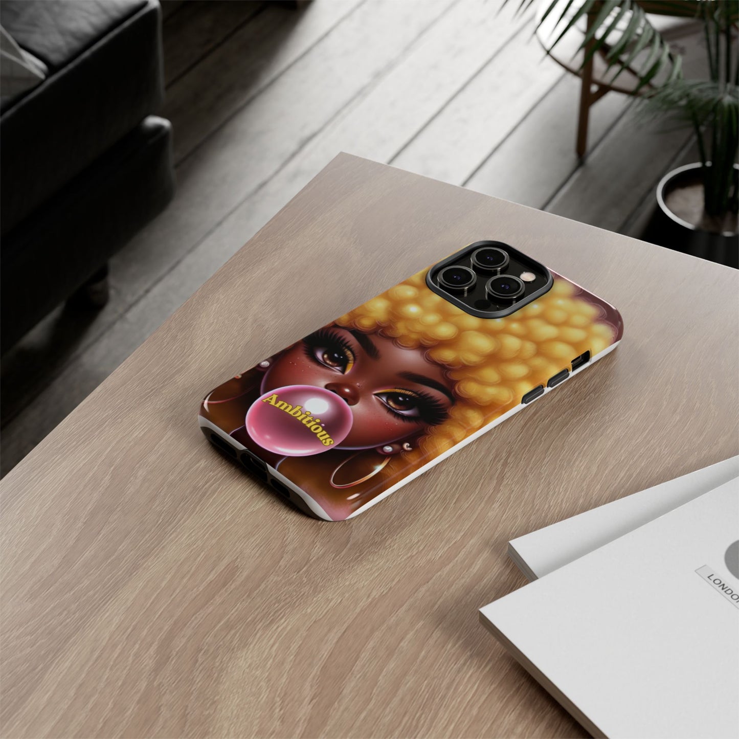 Ambitious Afro bubblegum iPhone Case - Tough Cases for Bold Expression