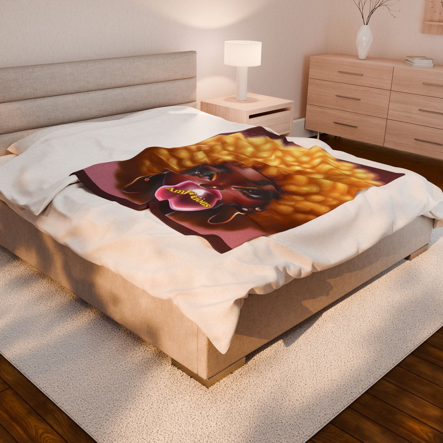 Plush Blanket - Ambitious Girl Gum Bubble Design