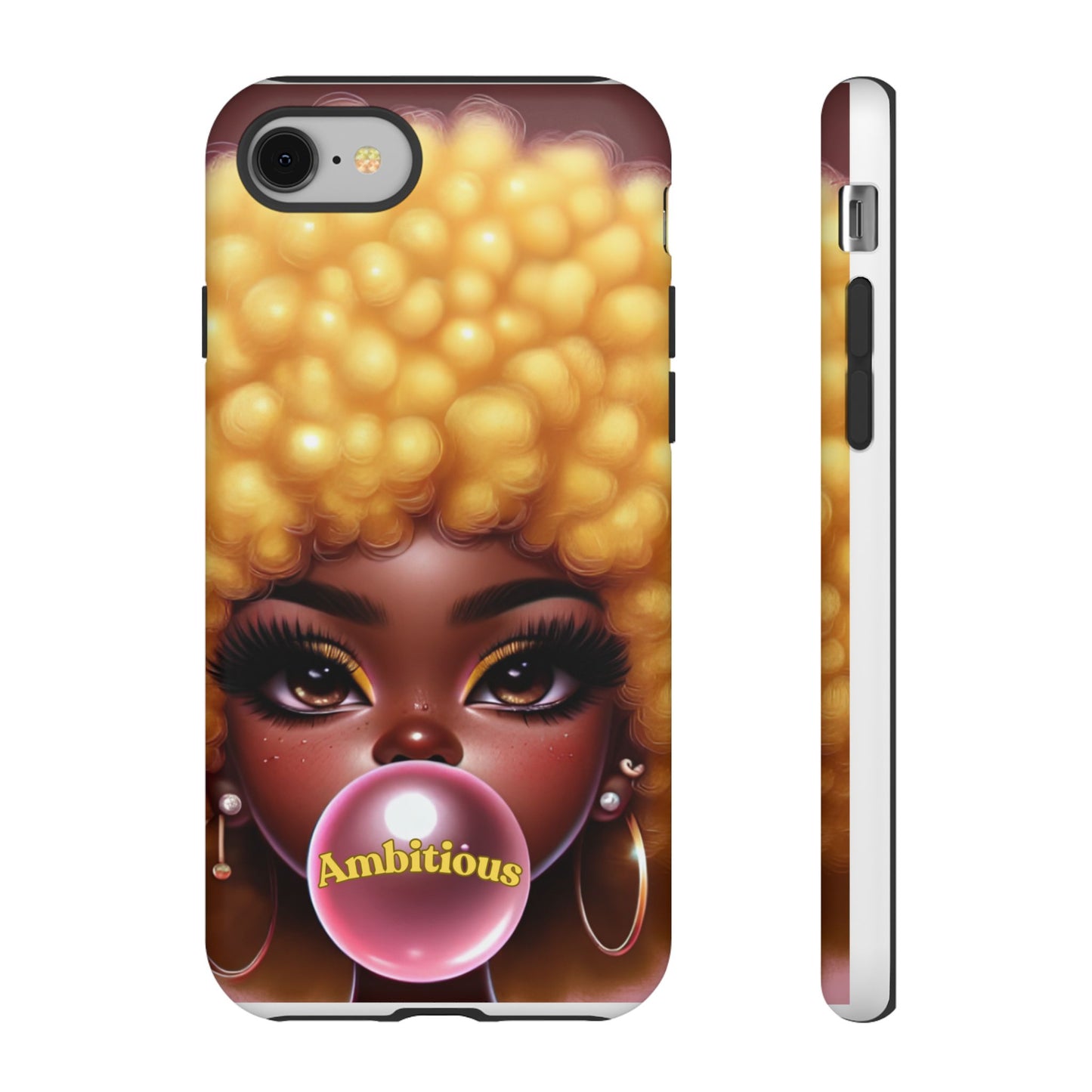 Ambitious Afro bubblegum iPhone Case - Tough Cases for Bold Expression