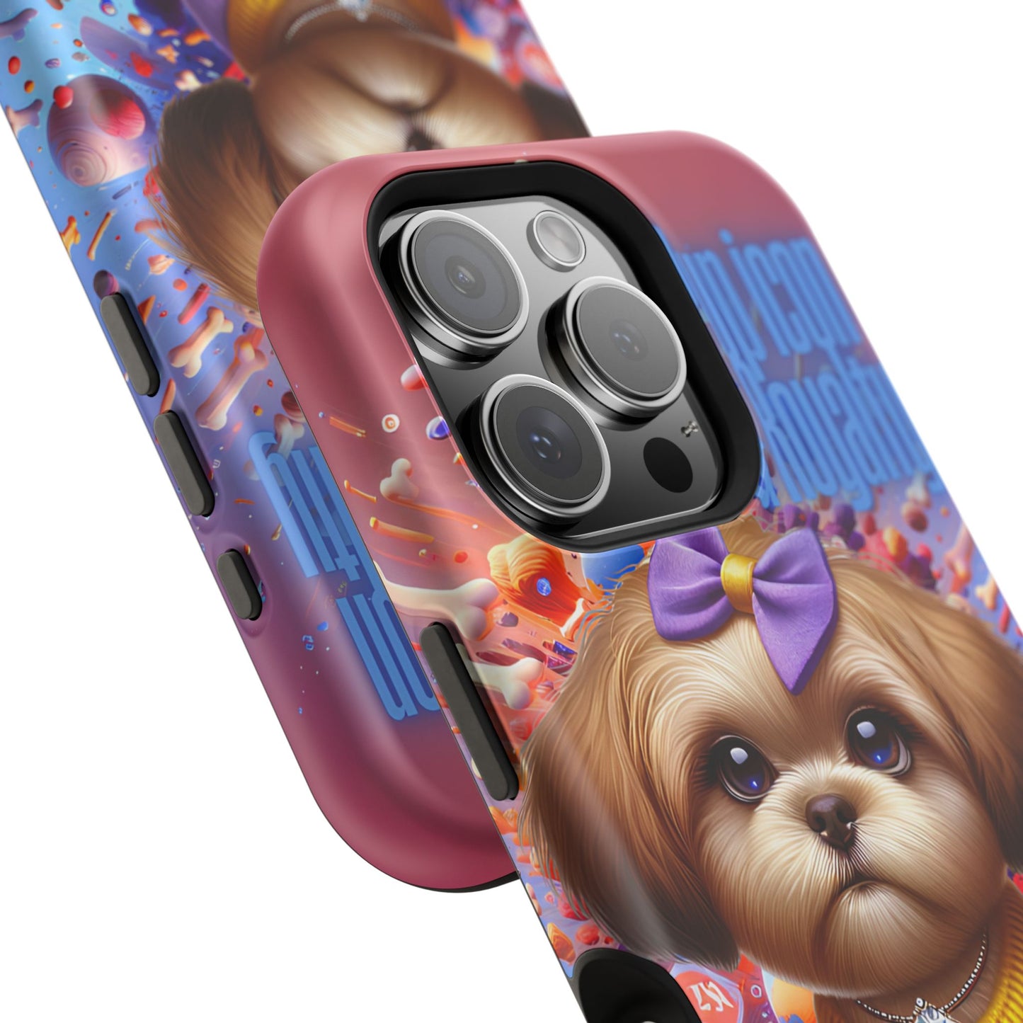 Cute Dog Art Magnetic Phone Case - Pup Icon & Royalty Design