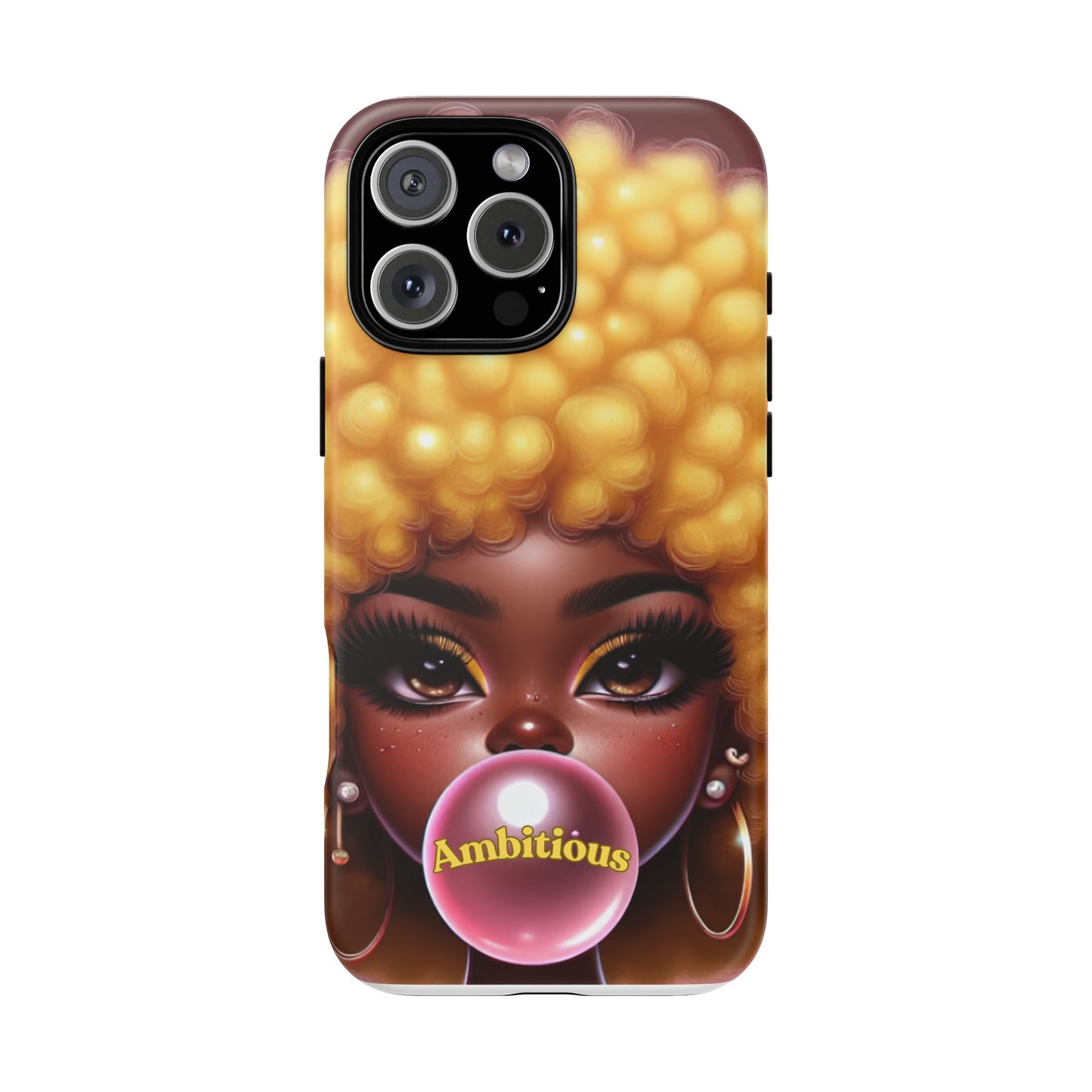 Ambitious Afro bubblegum iPhone Case - Tough Cases for Bold Expression