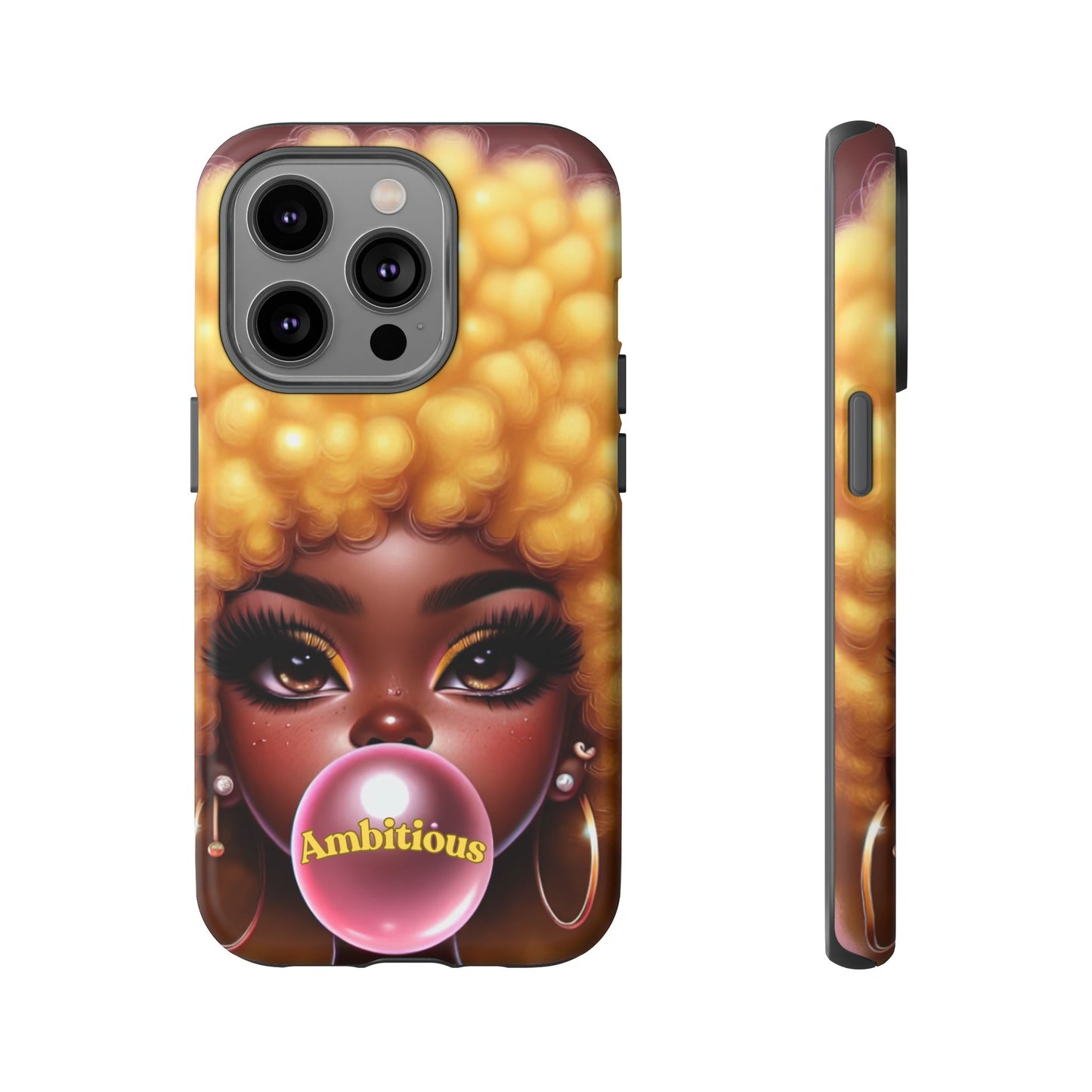 Ambitious Afro bubblegum iPhone Case - Tough Cases for Bold Expression
