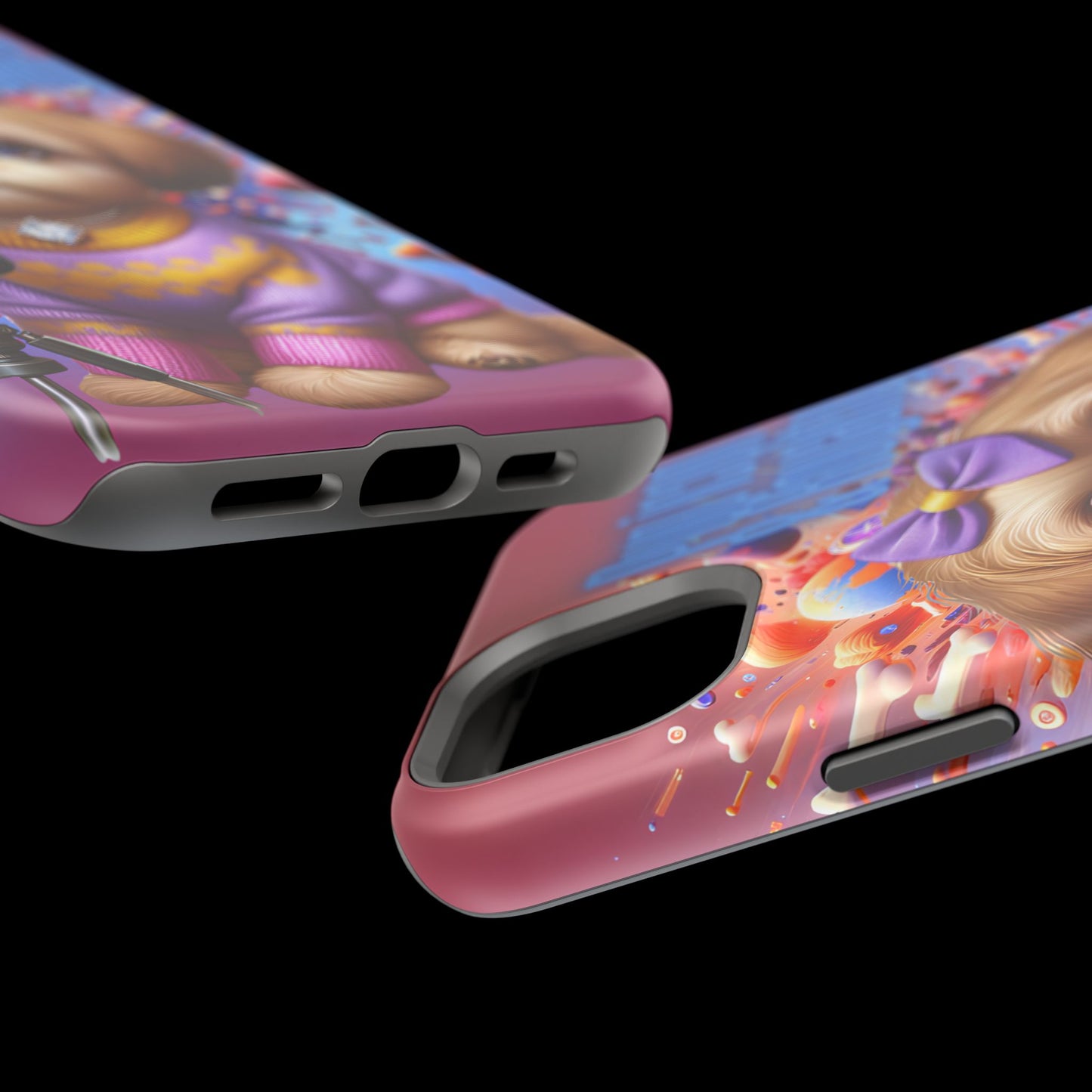 Cute Dog Art Magnetic Phone Case - Pup Icon & Royalty Design