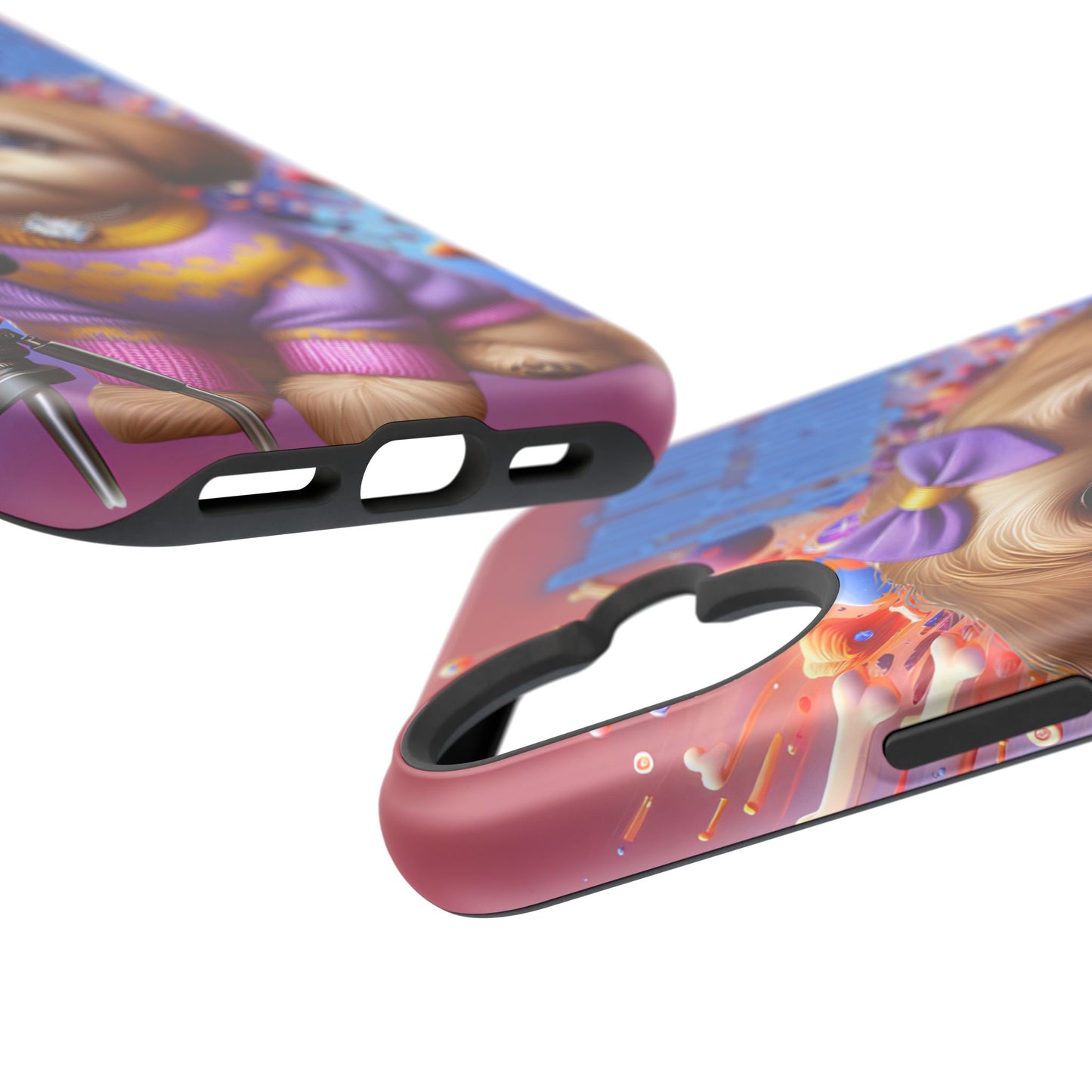 Cute Dog Art Magnetic Phone Case - Pup Icon & Royalty Design