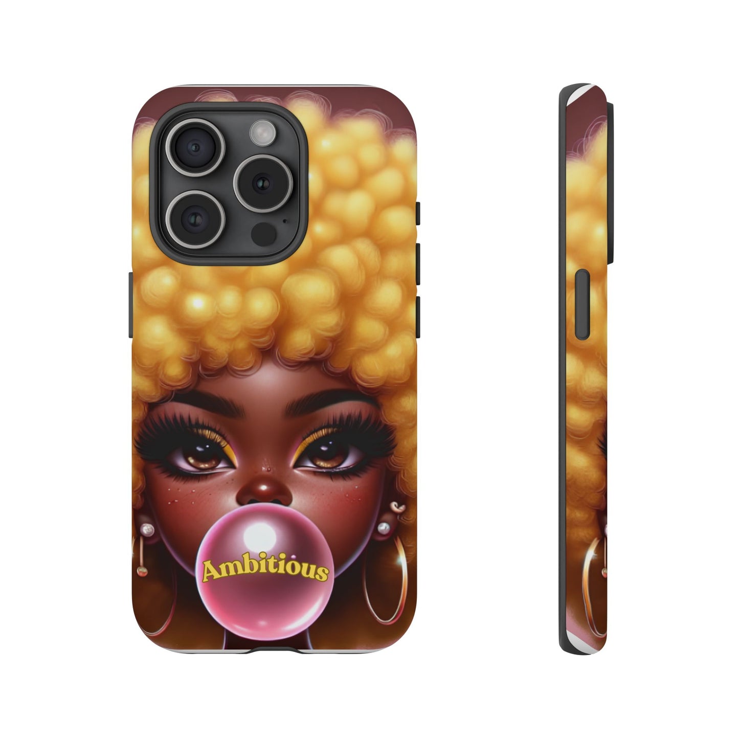 Ambitious Afro bubblegum iPhone Case - Tough Cases for Bold Expression