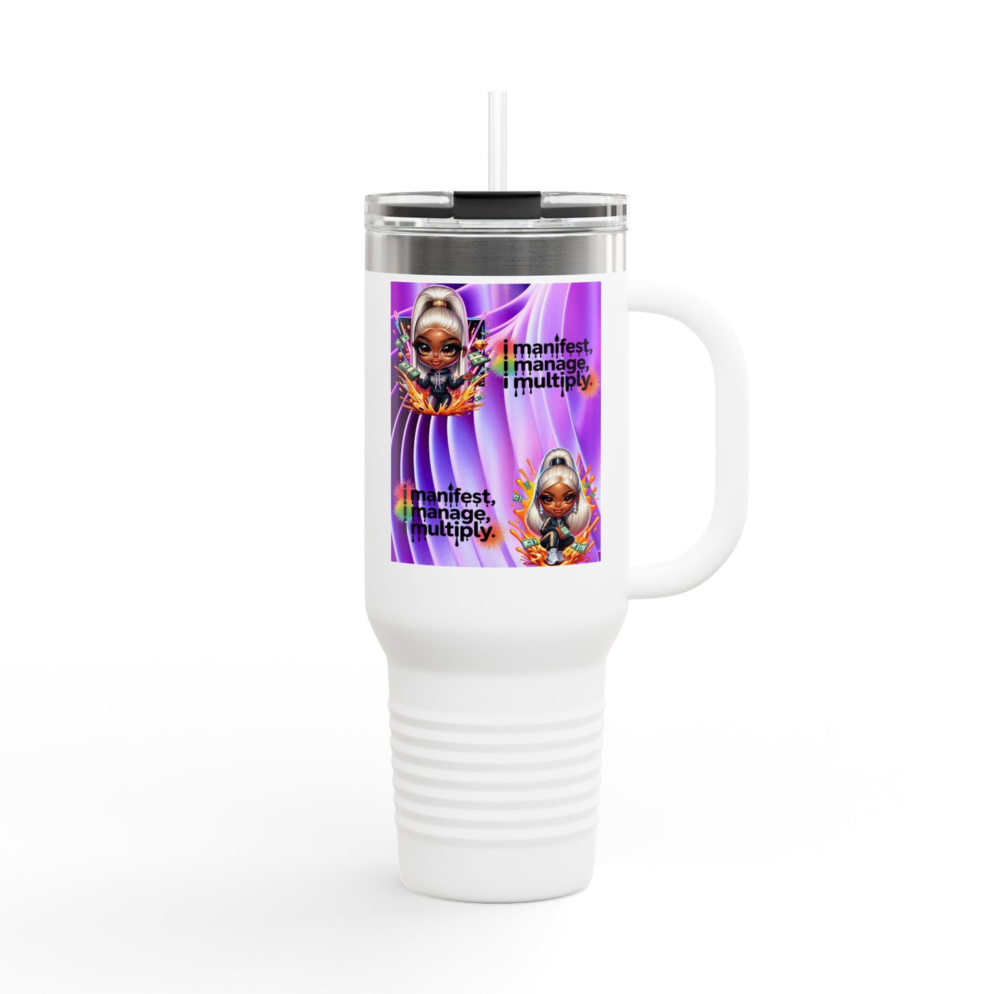 Colorful Insulated Travel Mug - Perfect for Coffee, Tea, and Smoothies, Motivational Gift for Friends, Stylish On-the-Go Cup