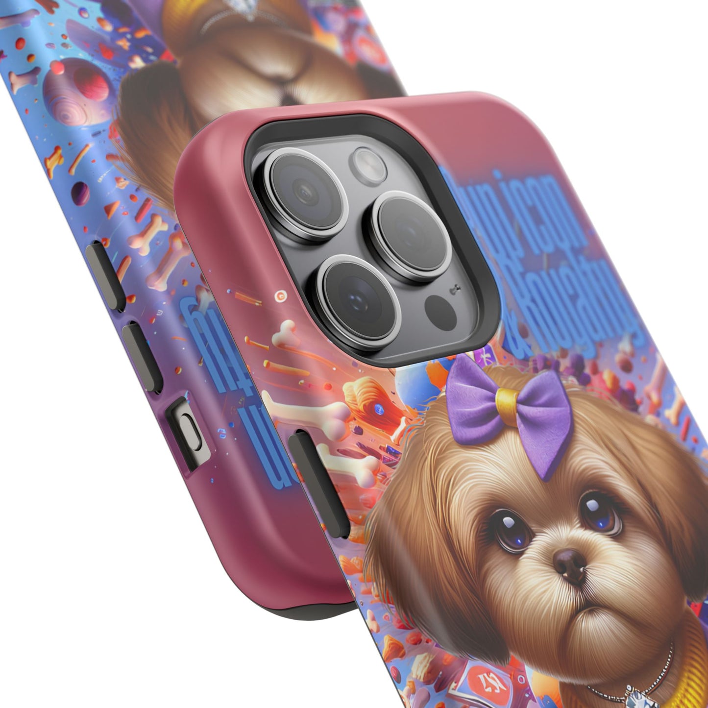 Cute Dog Art Magnetic Phone Case - Pup Icon & Royalty Design