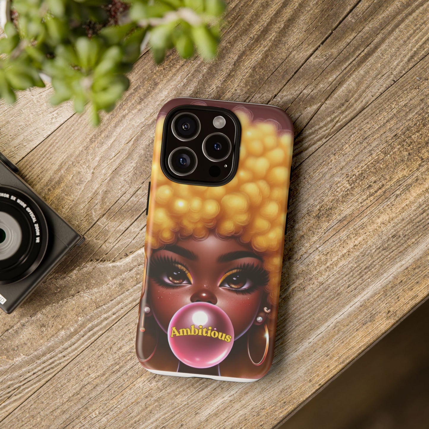 Ambitious Afro bubblegum iPhone Case - Tough Cases for Bold Expression