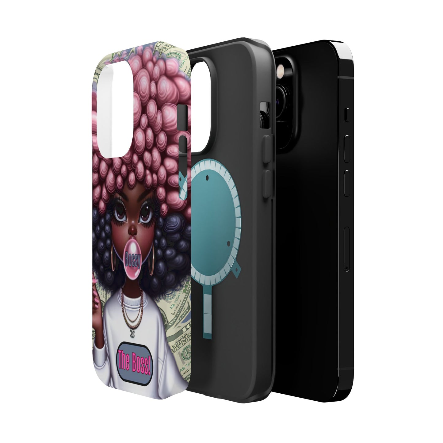 Bossy Girl Magnetic Phone Case, Unique Phone Cover, Chic Tech Accessory, Stylish Gifts for Her, Empowering Phone Case