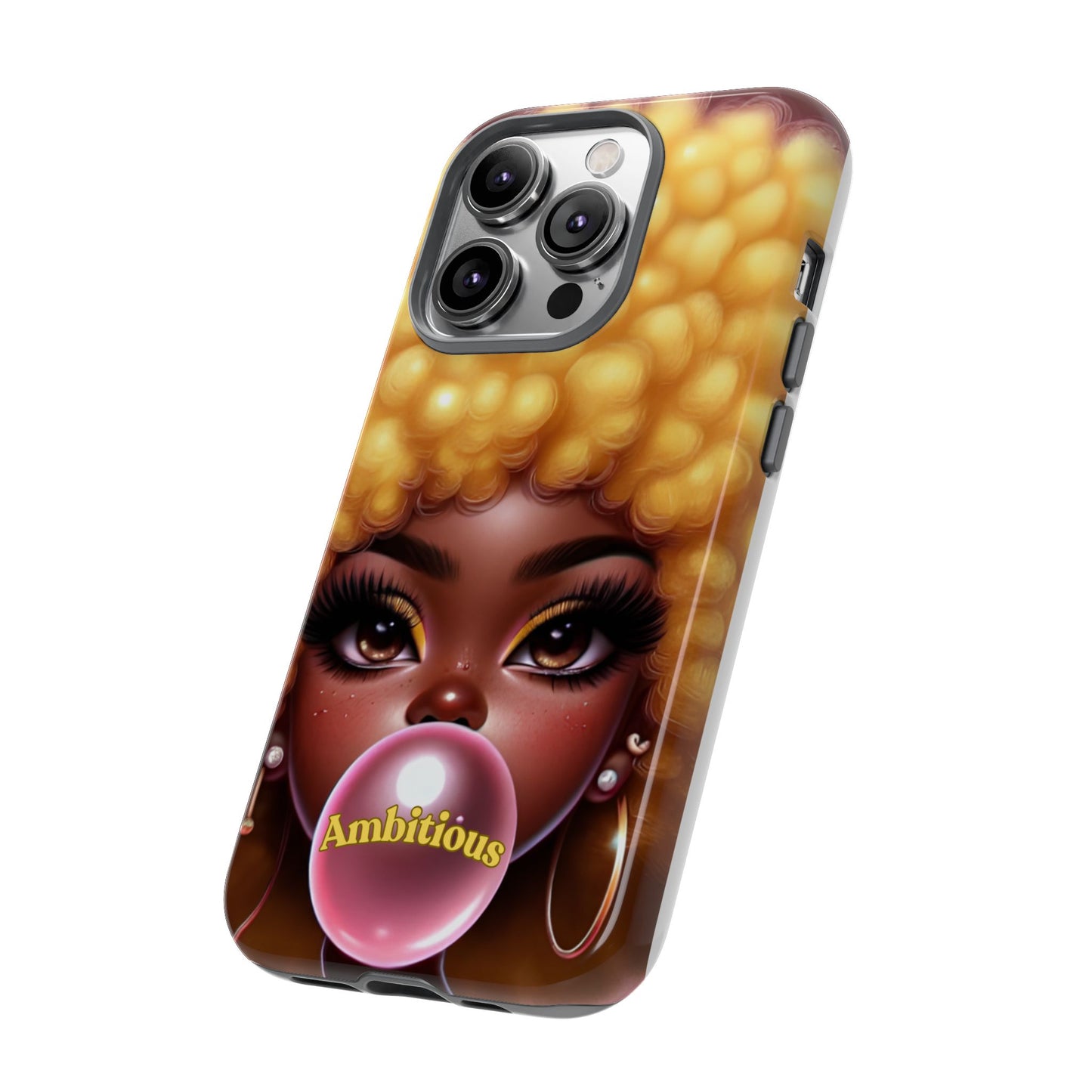 Ambitious Afro bubblegum iPhone Case - Tough Cases for Bold Expression