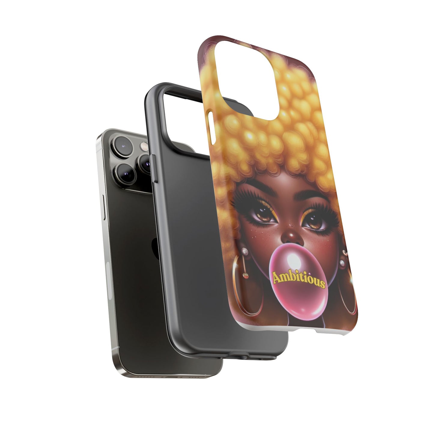 Ambitious Afro bubblegum iPhone Case - Tough Cases for Bold Expression