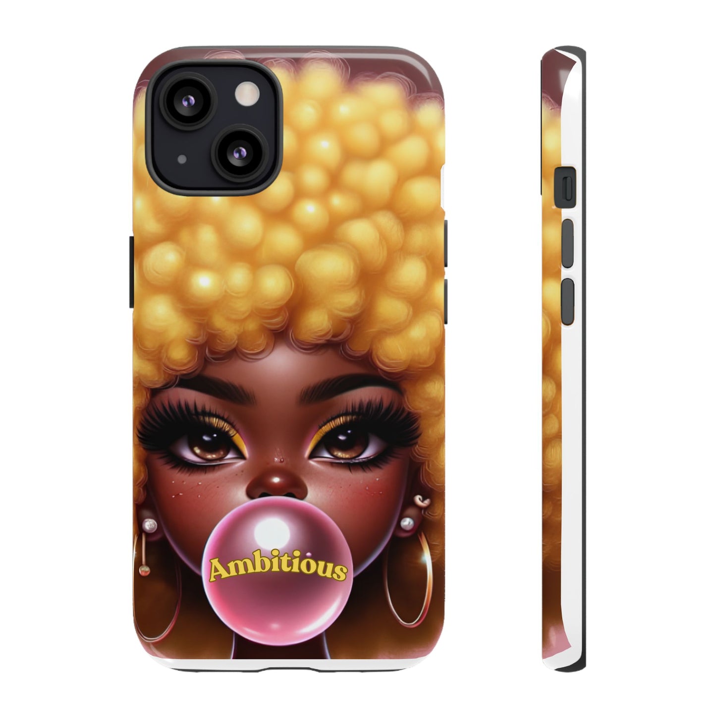 Ambitious Afro bubblegum iPhone Case - Tough Cases for Bold Expression