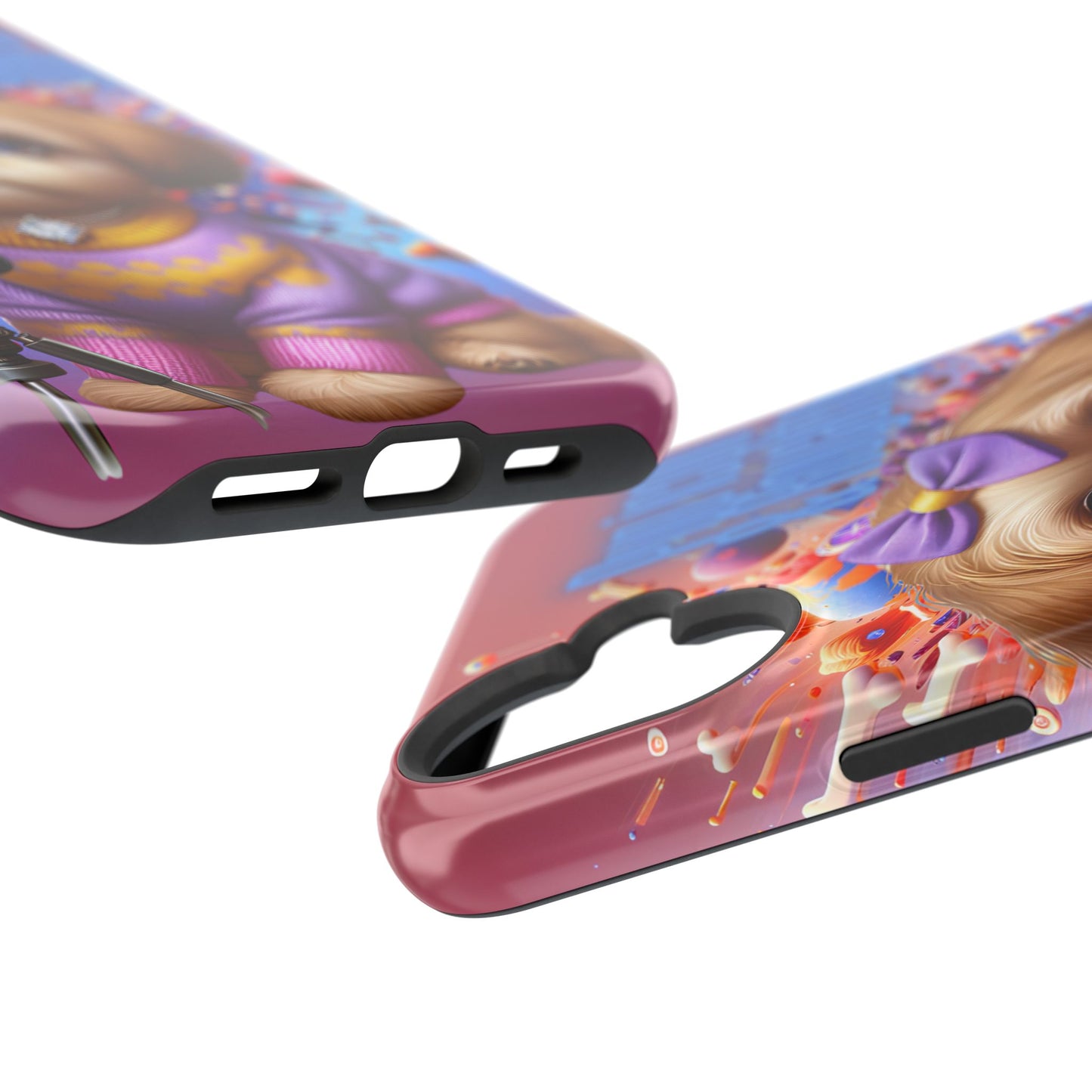 Cute Dog Art Magnetic Phone Case - Pup Icon & Royalty Design