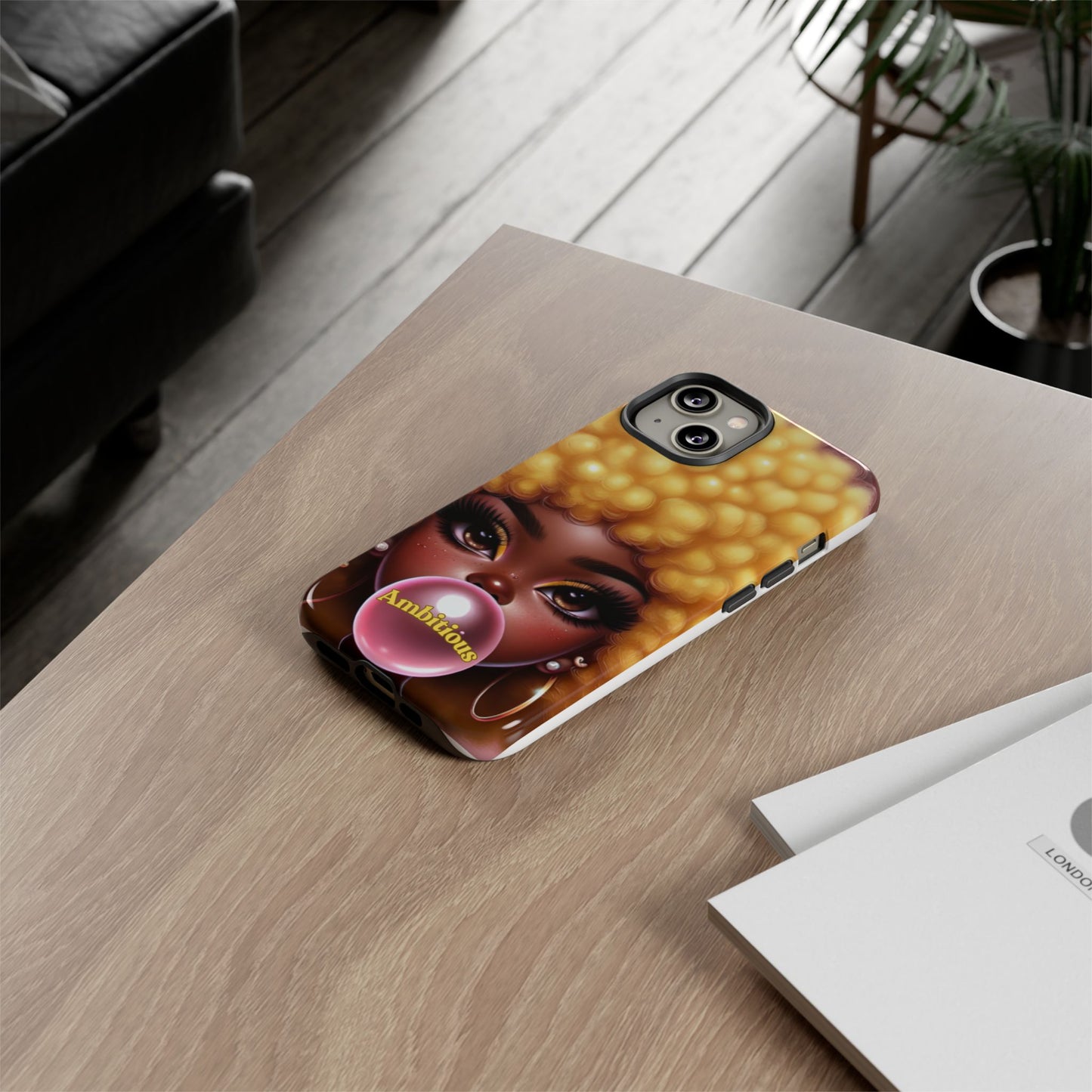 Ambitious Afro bubblegum iPhone Case - Tough Cases for Bold Expression