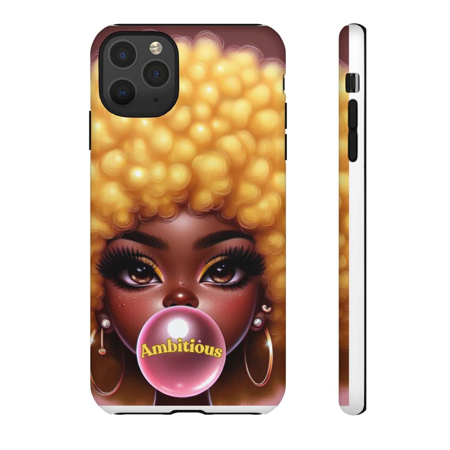 Ambitious Afro bubblegum iPhone Case - Tough Cases for Bold Expression