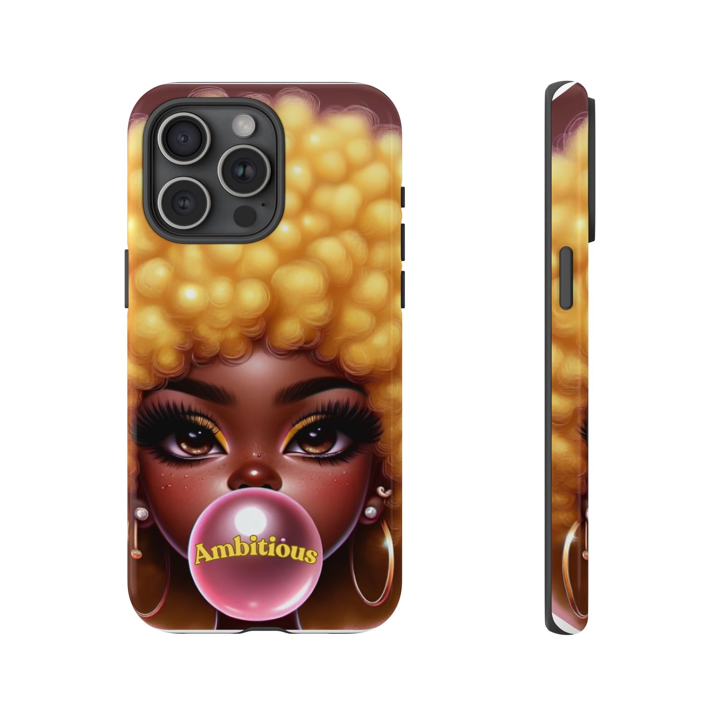 Ambitious Afro bubblegum iPhone Case - Tough Cases for Bold Expression