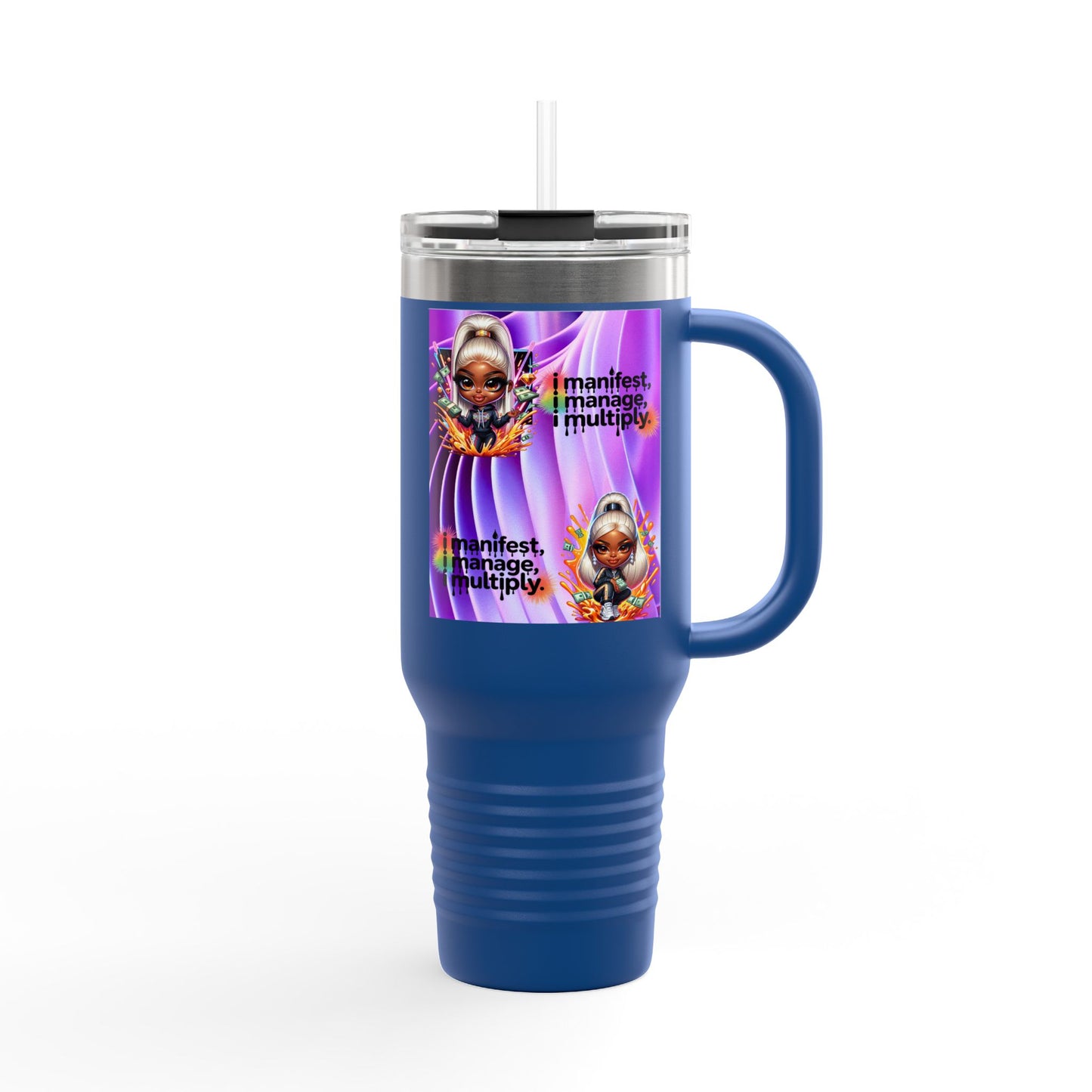 Colorful Insulated Travel Mug - Perfect for Coffee, Tea, and Smoothies, Motivational Gift for Friends, Stylish On-the-Go Cup