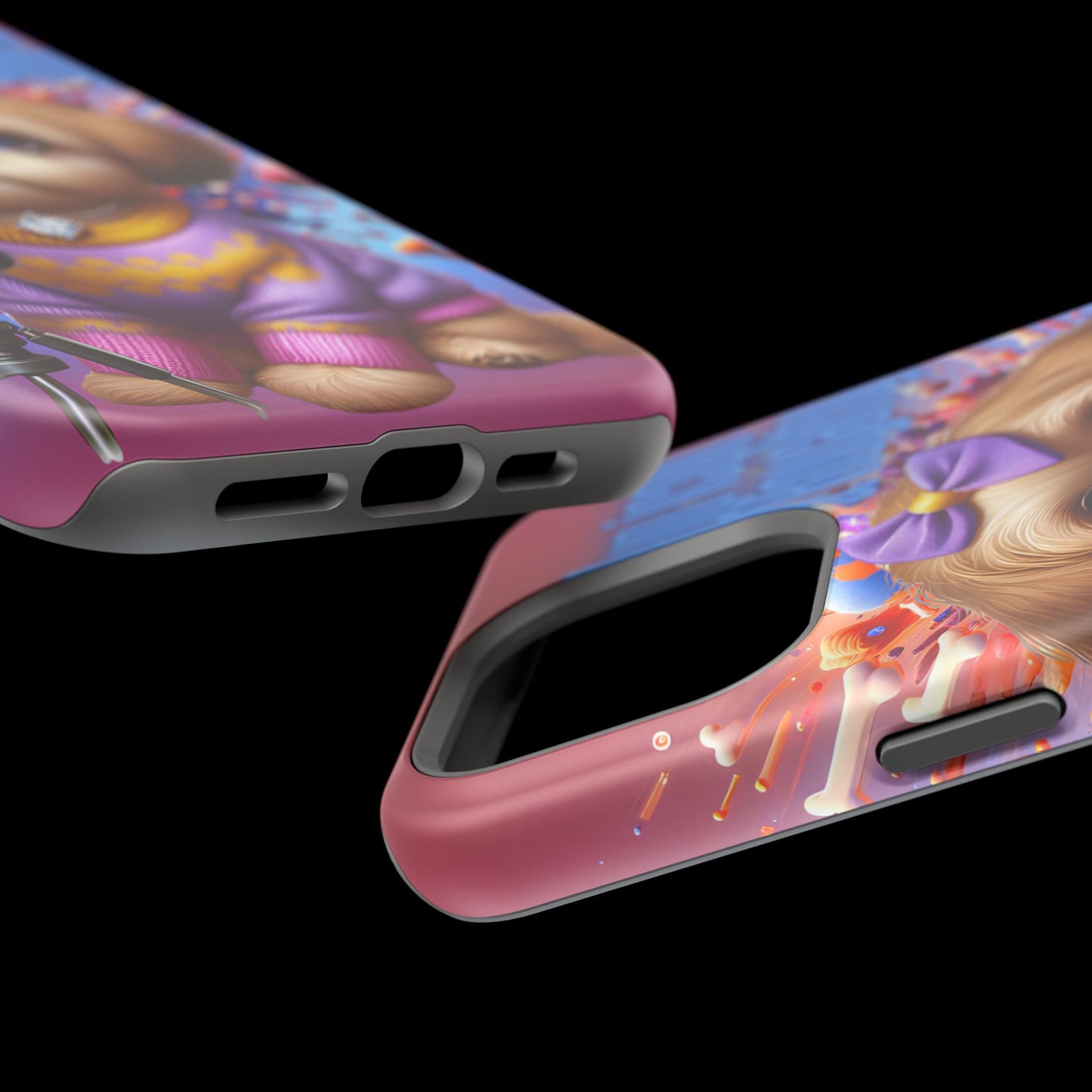 Cute Dog Art Magnetic Phone Case - Pup Icon & Royalty Design
