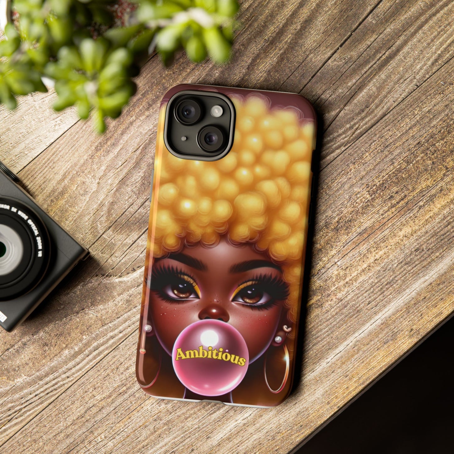 Ambitious Afro bubblegum iPhone Case - Tough Cases for Bold Expression