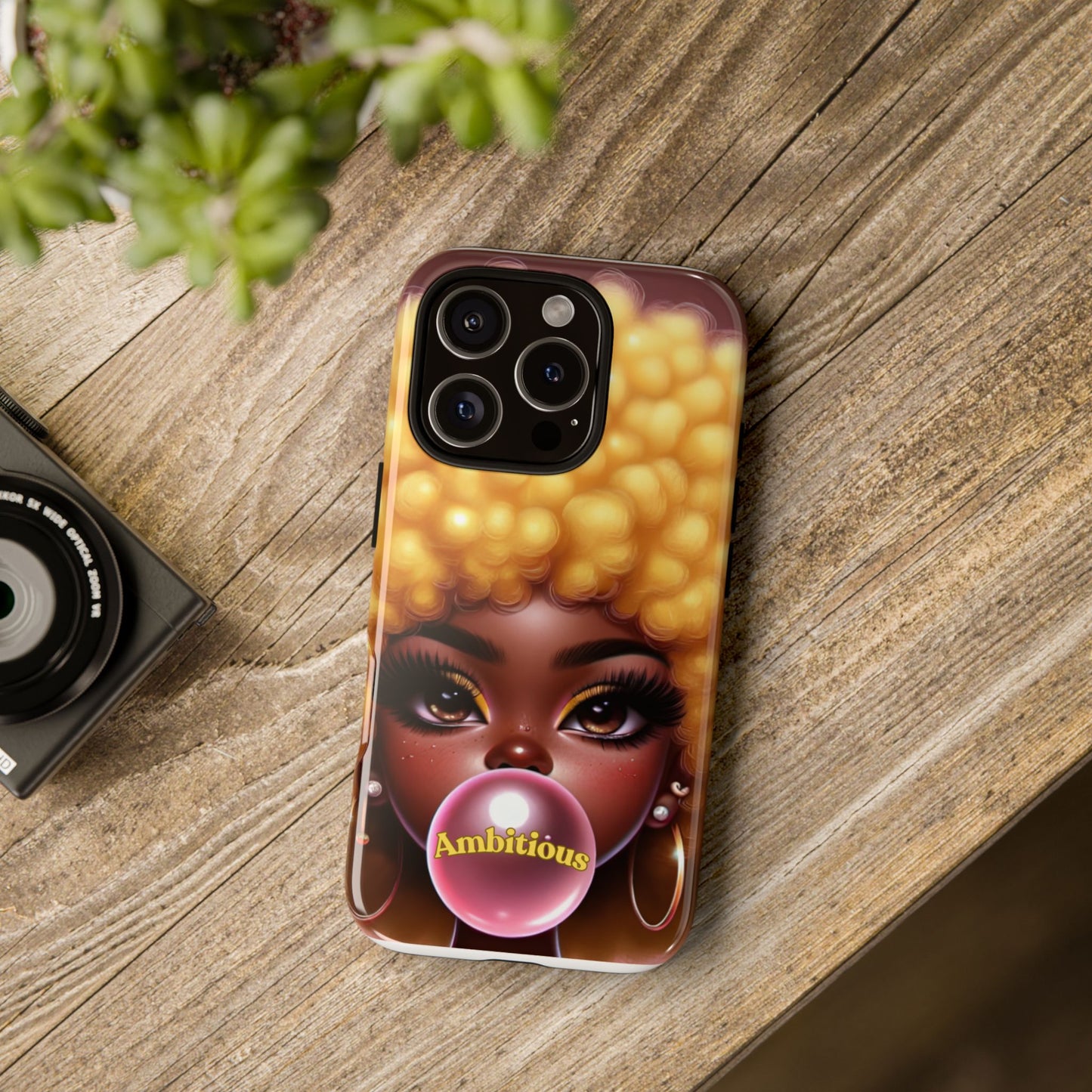 Ambitious Afro bubblegum iPhone Case - Tough Cases for Bold Expression