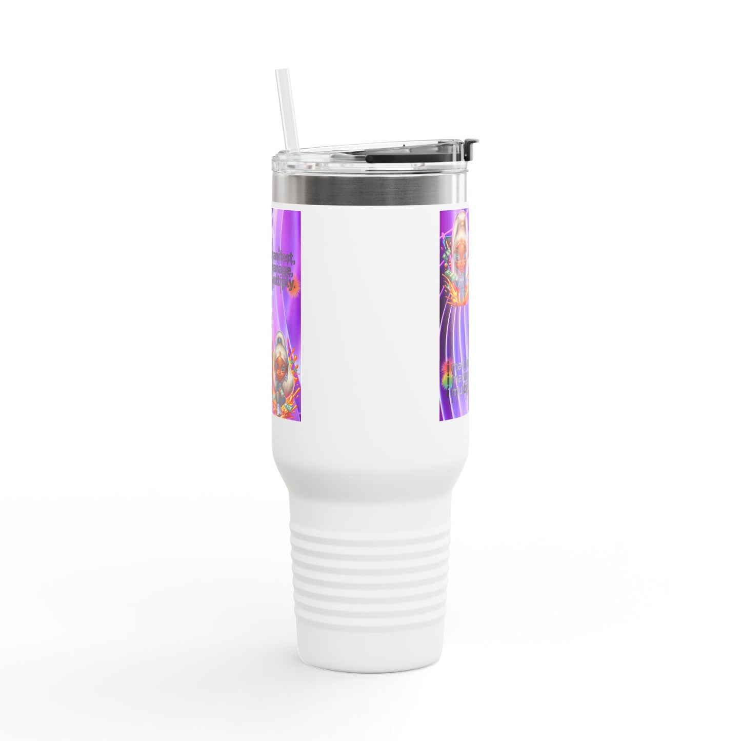 Colorful Insulated Travel Mug - Perfect for Coffee, Tea, and Smoothies, Motivational Gift for Friends, Stylish On-the-Go Cup