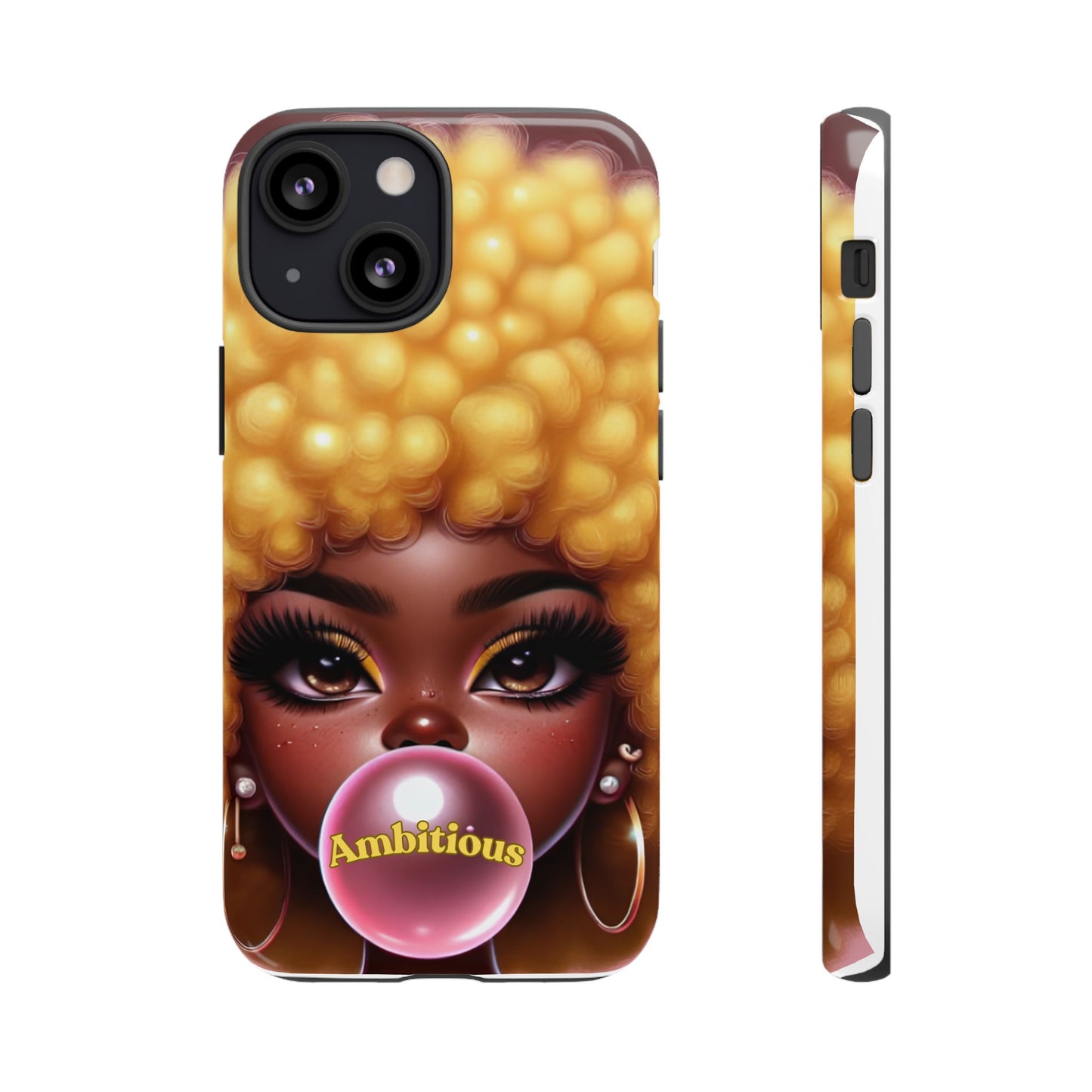 Ambitious Afro bubblegum iPhone Case - Tough Cases for Bold Expression