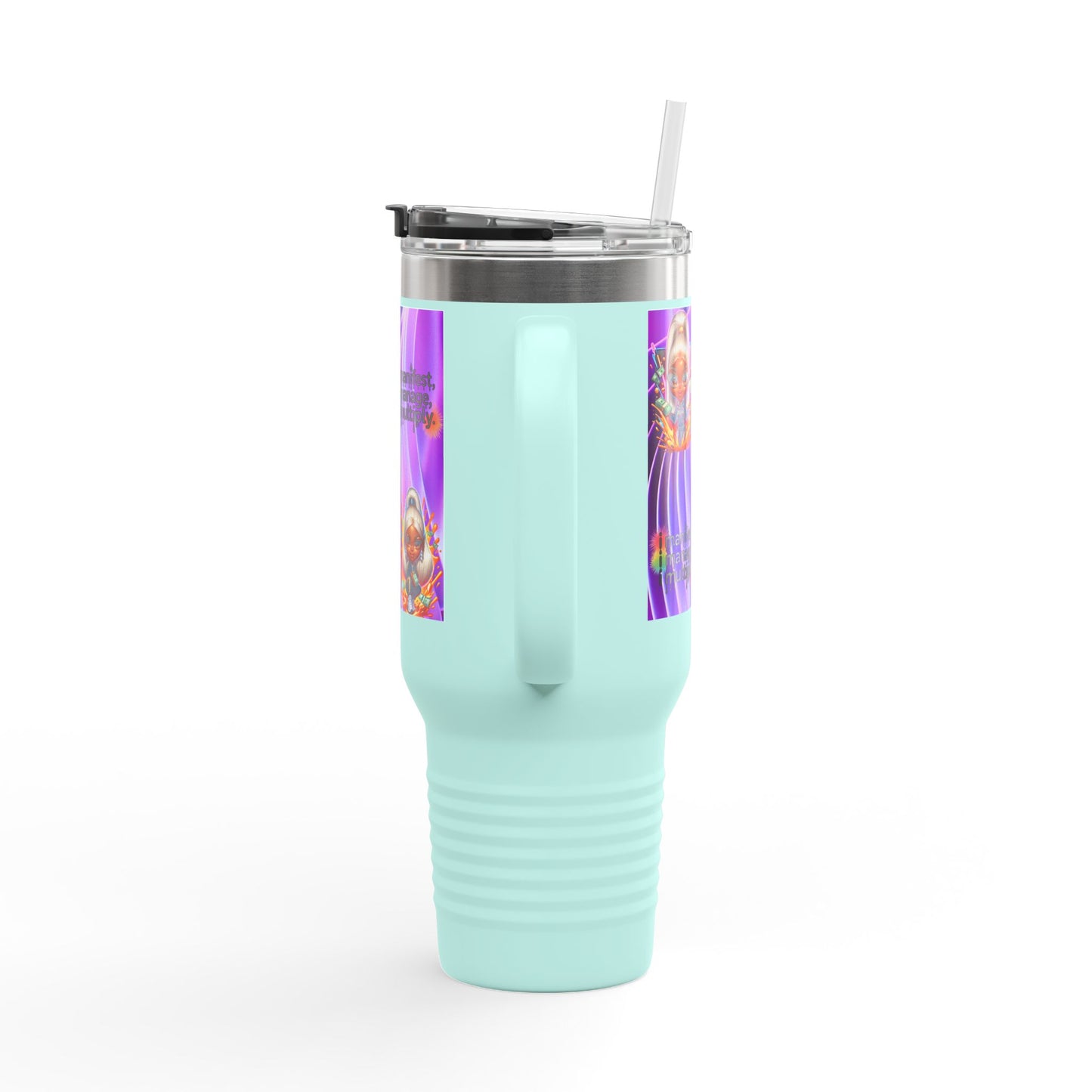 Colorful Insulated Travel Mug - Perfect for Coffee, Tea, and Smoothies, Motivational Gift for Friends, Stylish On-the-Go Cup