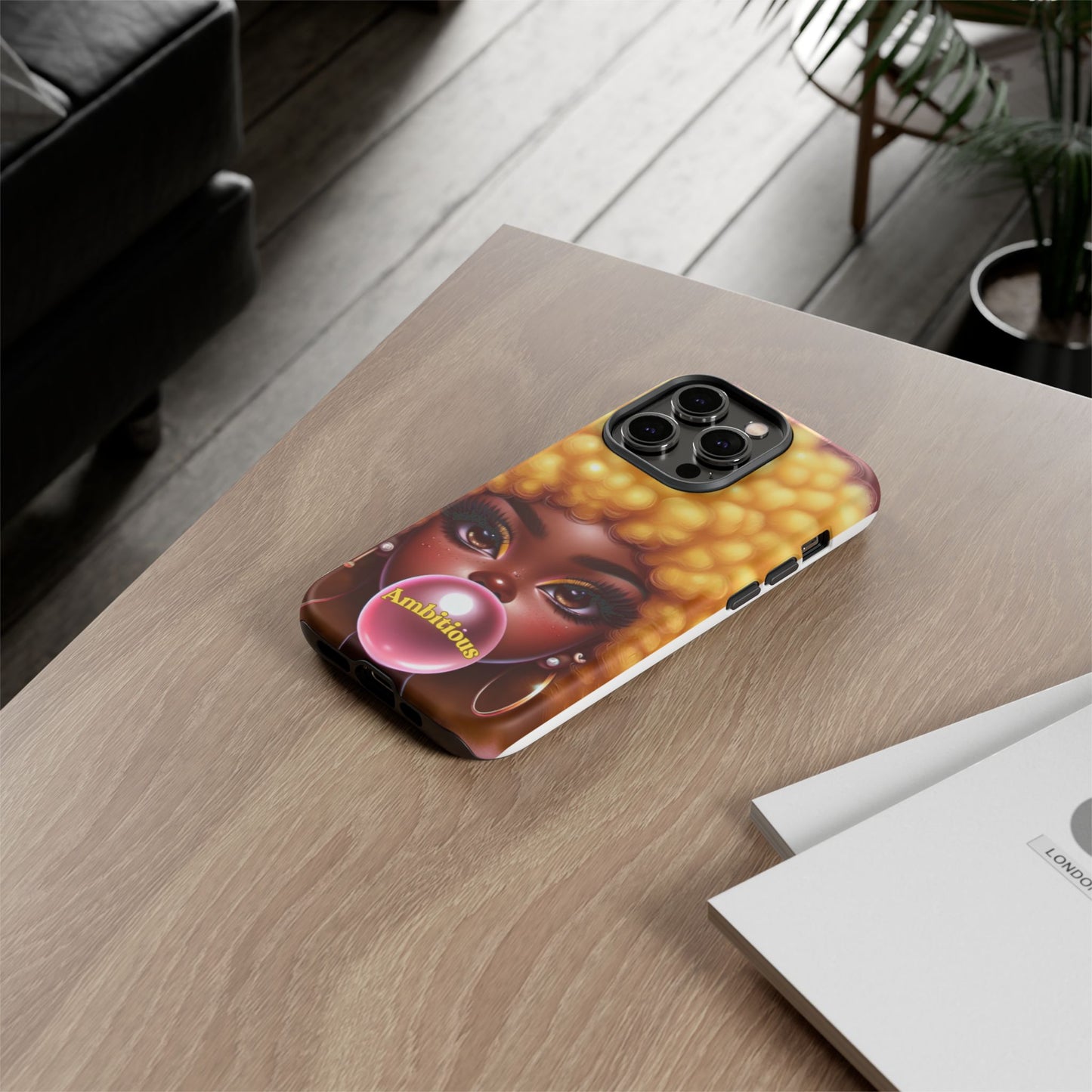 Ambitious Afro bubblegum iPhone Case - Tough Cases for Bold Expression