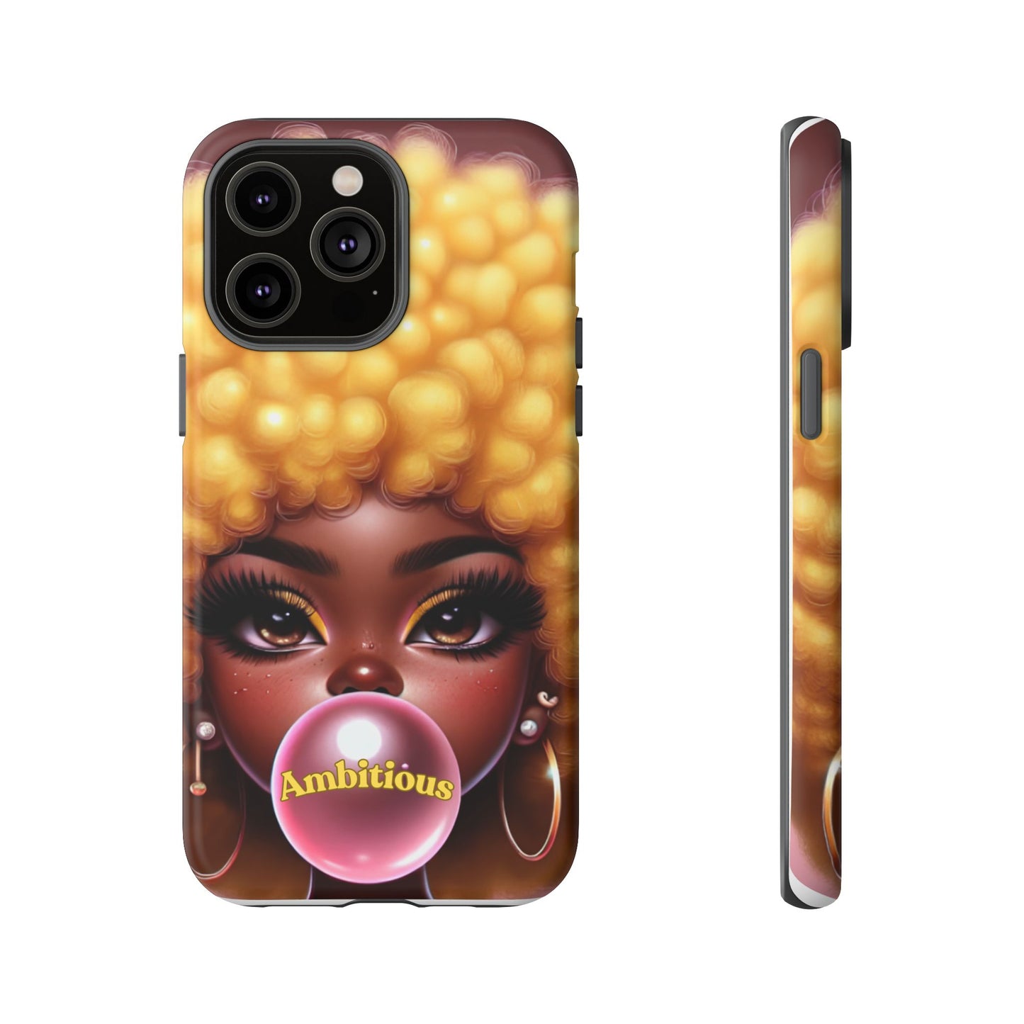 Ambitious Afro bubblegum iPhone Case - Tough Cases for Bold Expression