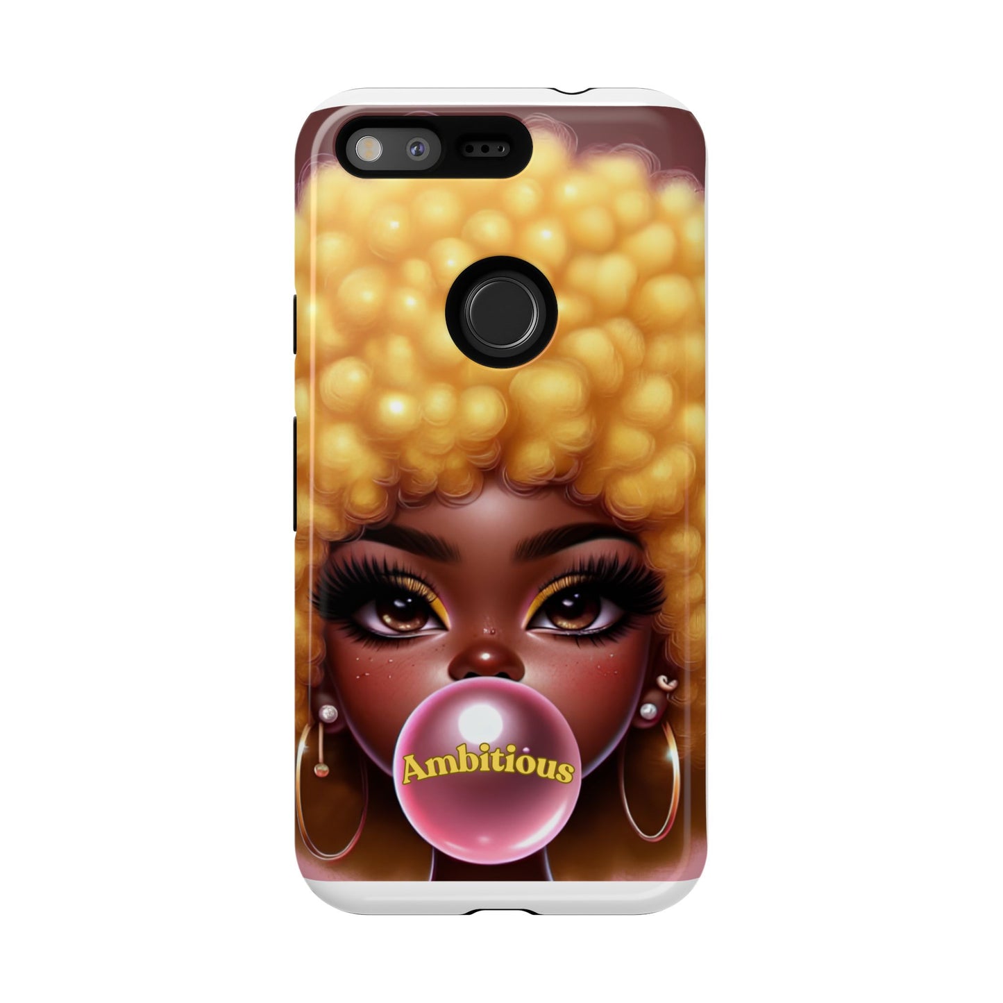 Ambitious Afro bubblegum iPhone Case - Tough Cases for Bold Expression