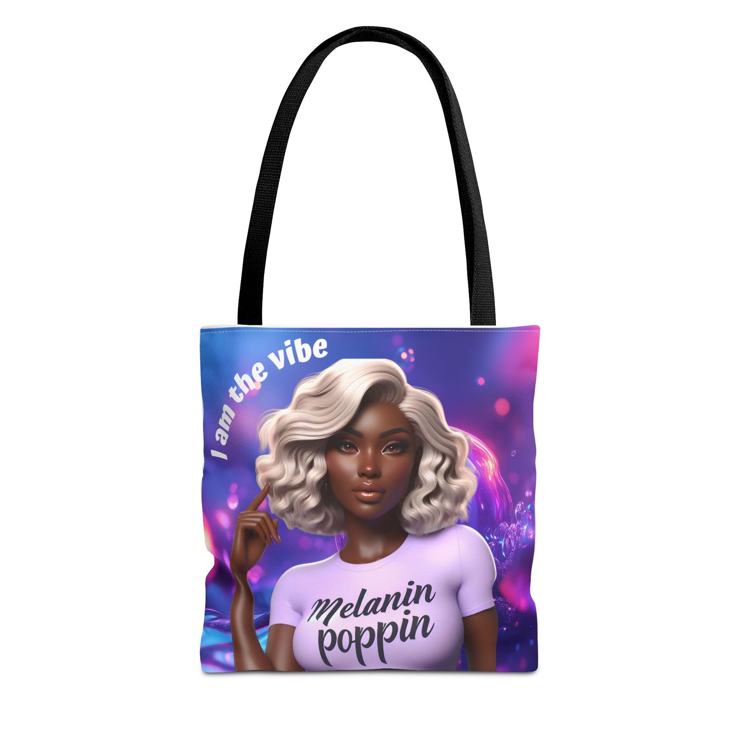 Melanin Poppin' Tote Bag | Stylish Everyday Carry, Fashion Accessory, Gift for Her, Eco-Friendly Shopper, Summer Vibes