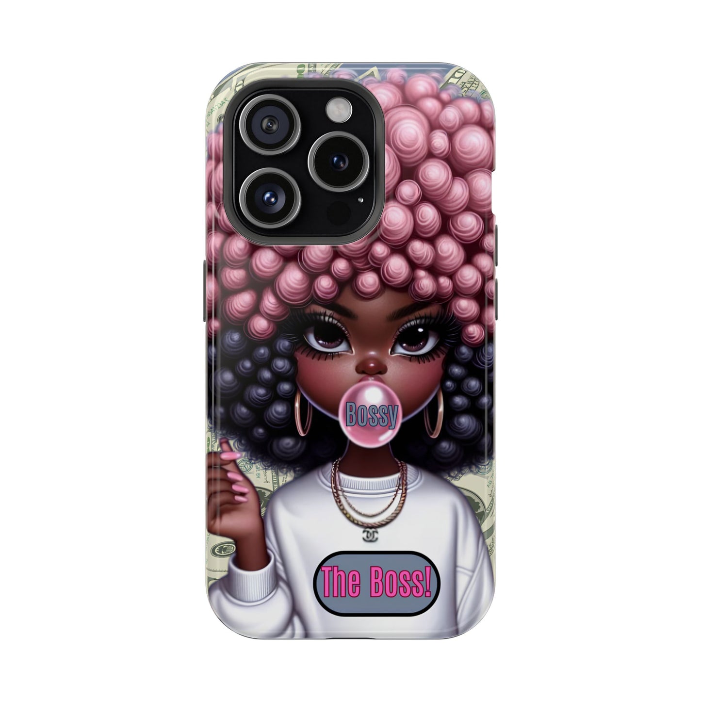 Bossy Girl Magnetic Phone Case, Unique Phone Cover, Chic Tech Accessory, Stylish Gifts for Her, Empowering Phone Case