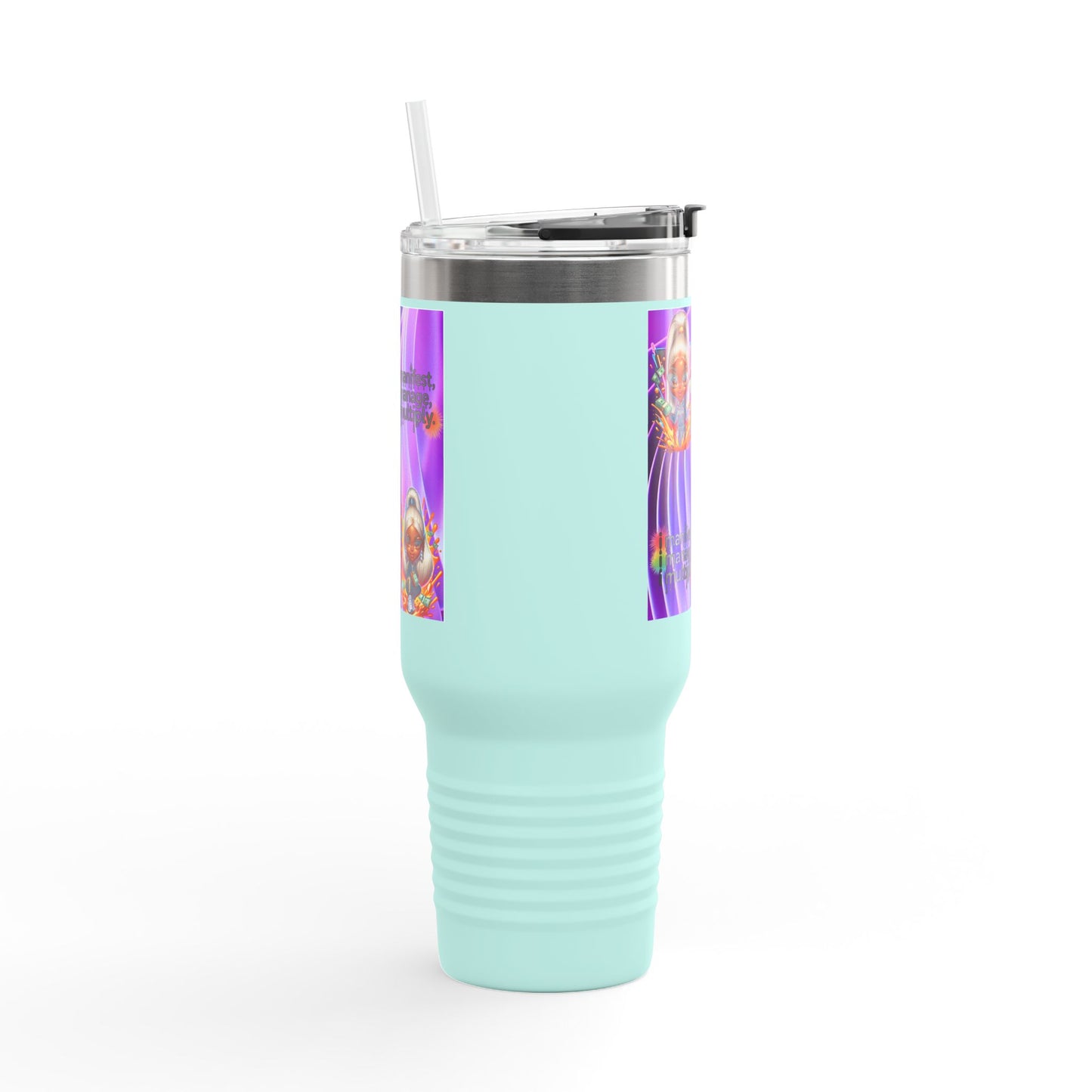 Colorful Insulated Travel Mug - Perfect for Coffee, Tea, and Smoothies, Motivational Gift for Friends, Stylish On-the-Go Cup