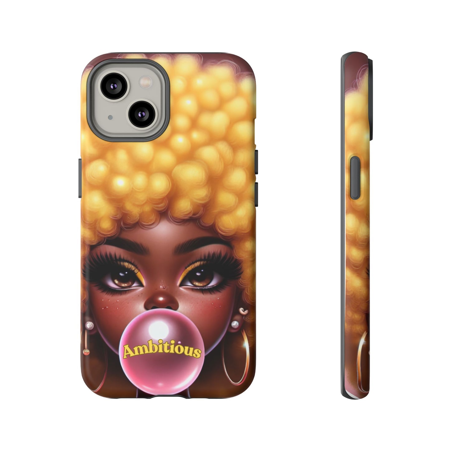 Ambitious Afro bubblegum iPhone Case - Tough Cases for Bold Expression