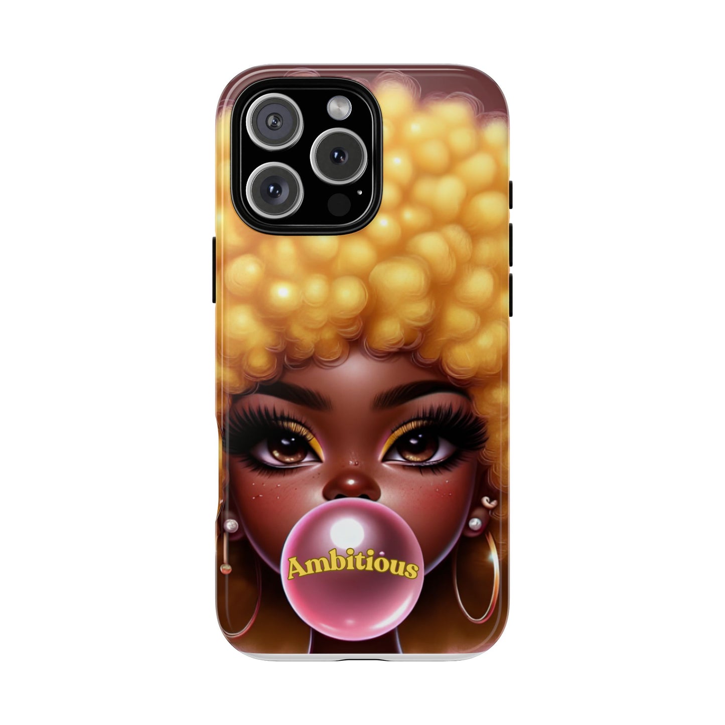 Ambitious Afro bubblegum iPhone Case - Tough Cases for Bold Expression