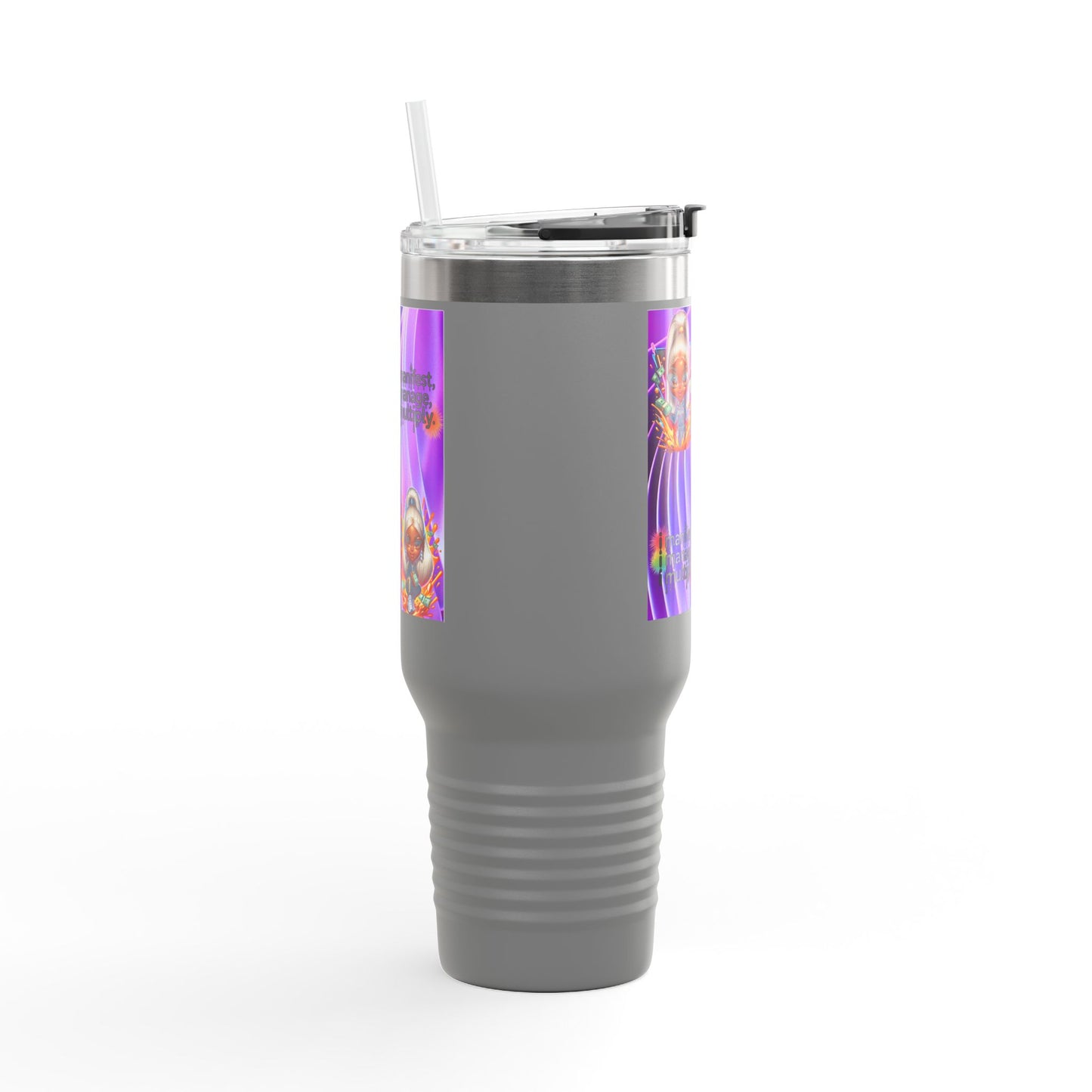 Colorful Insulated Travel Mug - Perfect for Coffee, Tea, and Smoothies, Motivational Gift for Friends, Stylish On-the-Go Cup